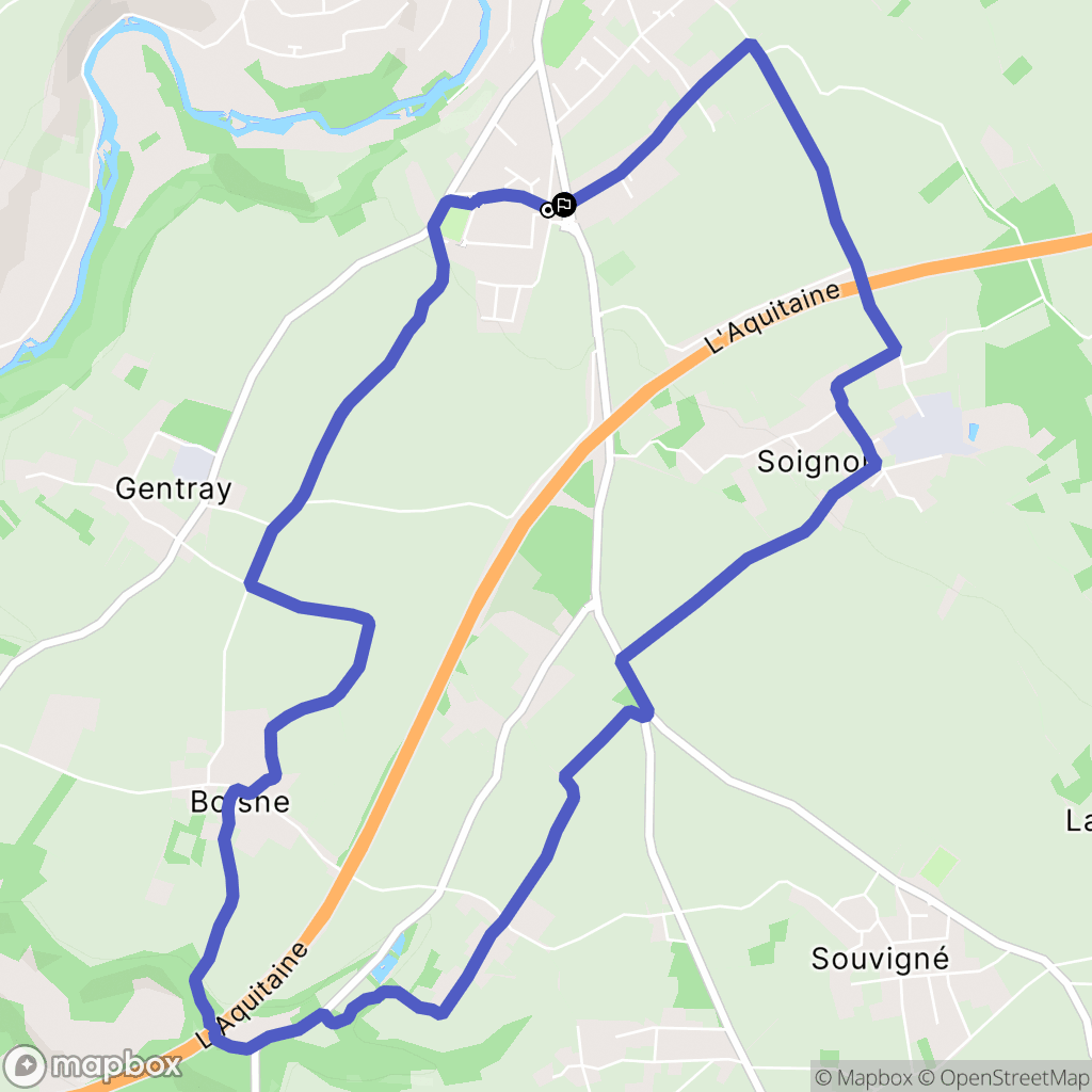 Saint-Martin-de-Saint-Maixent : carte du parcours de randonnée - France