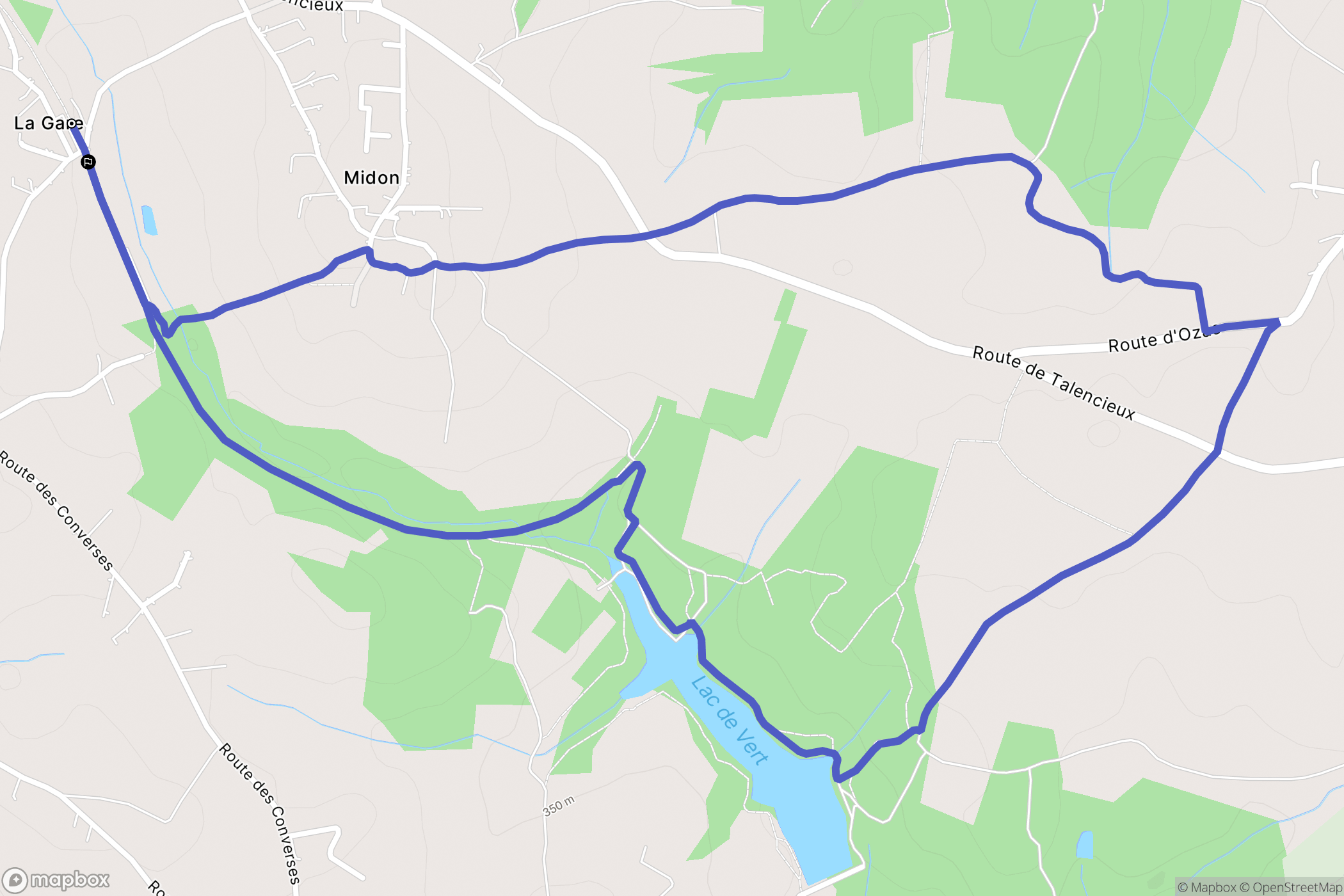 Vernosc-lès-Annonay : carte du parcours de randonnée - France