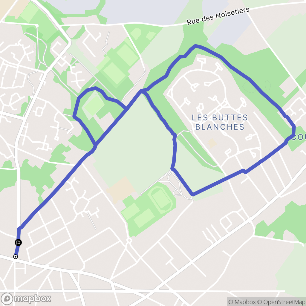 Éragny : carte du parcours de randonnée - France