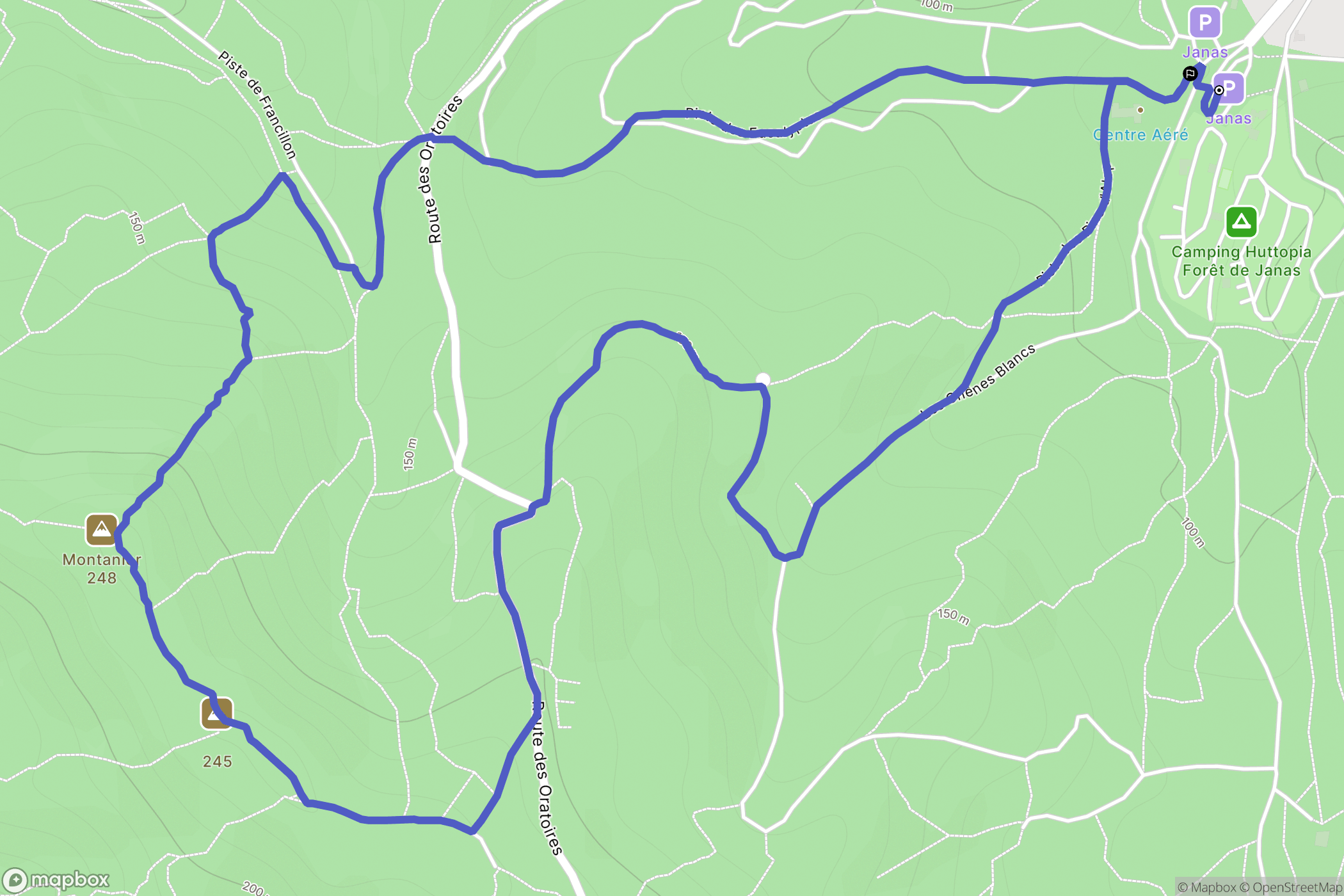 La Seyne-sur-Mer : carte du parcours de randonnée - France