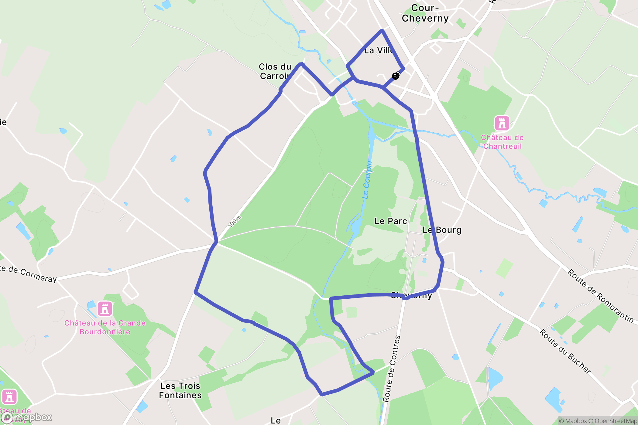 Cour-Cheverny: routekaart voor buitenactiviteiten - France