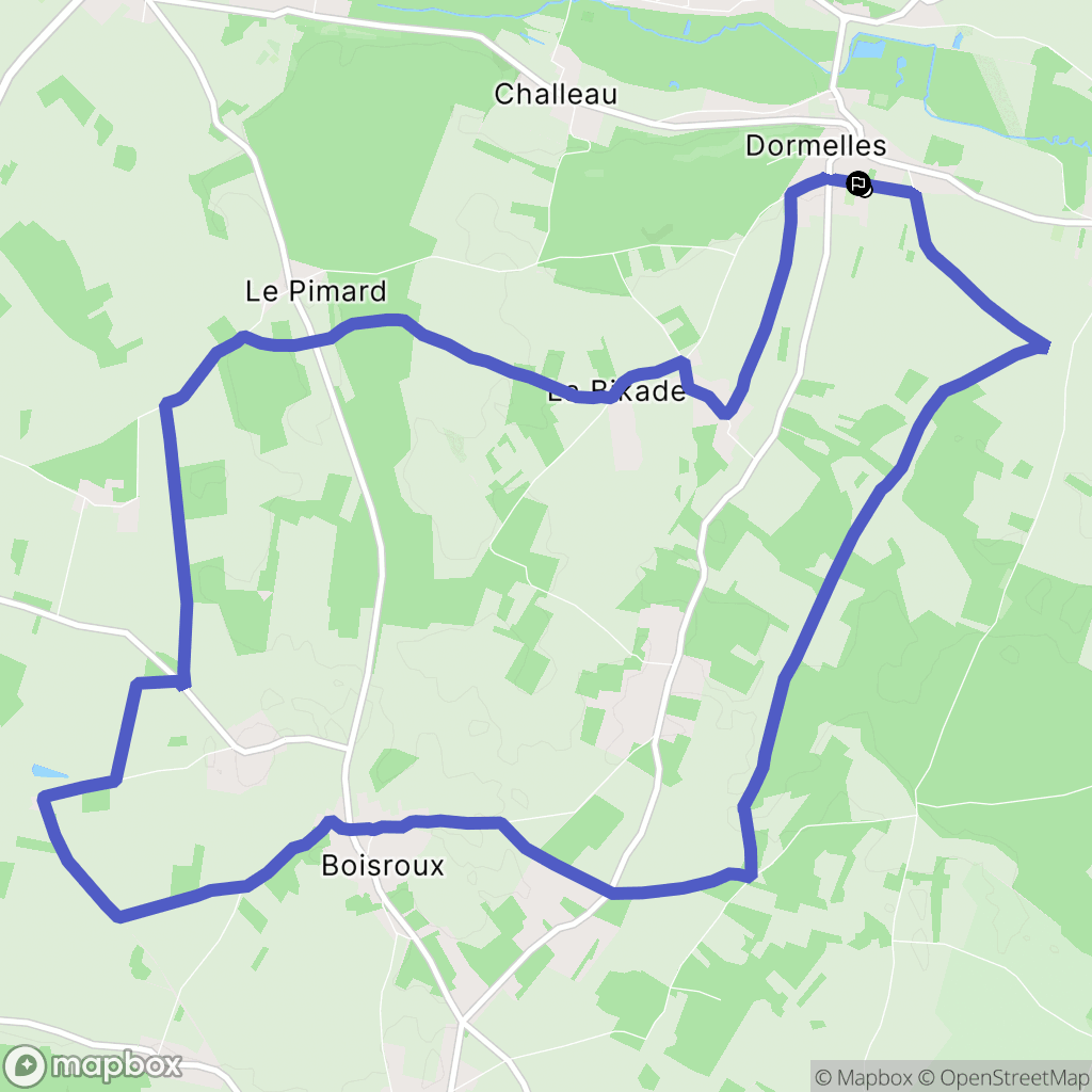 Dormelles : carte du parcours de randonnée - France