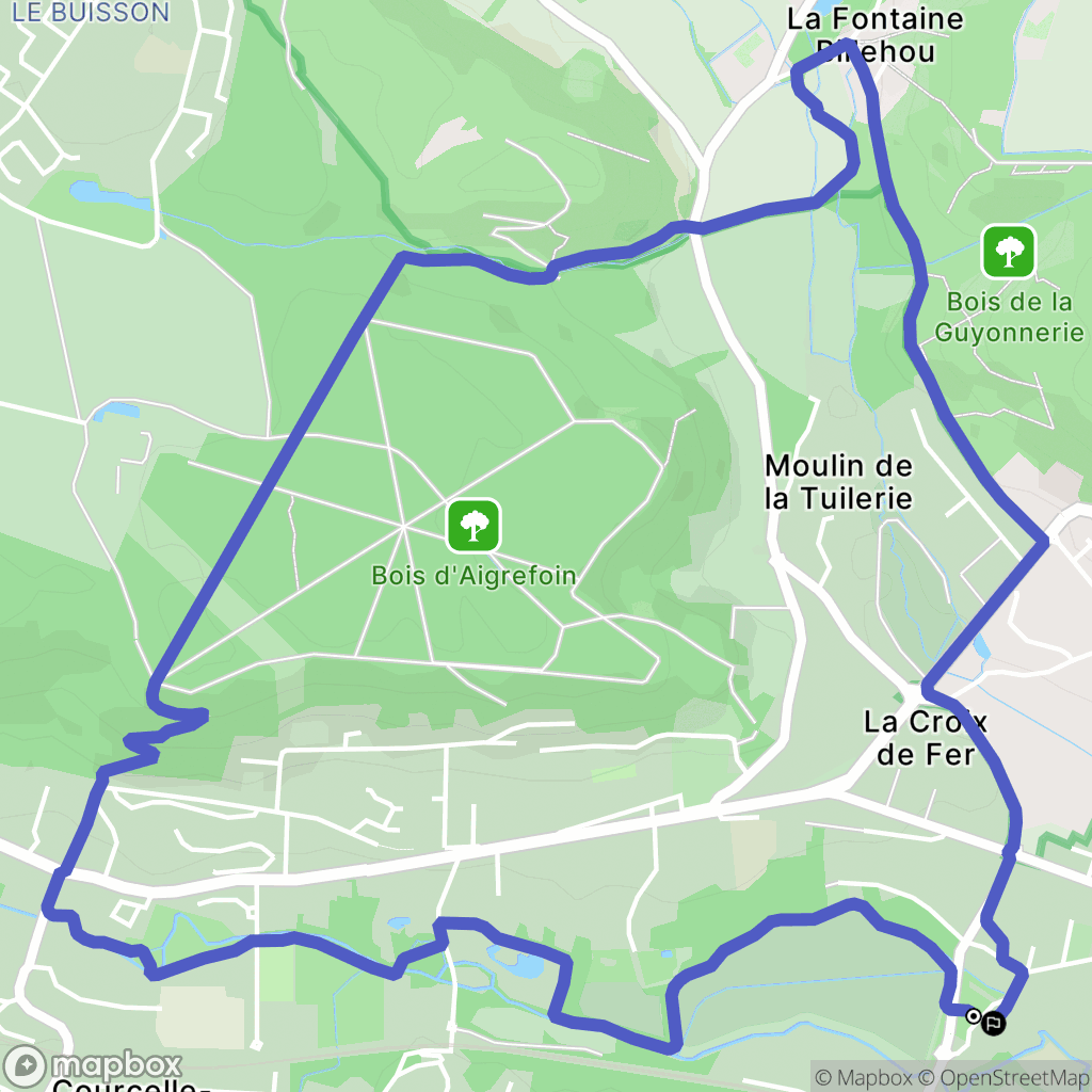 Gif-sur-Yvette : carte du parcours de randonnée - France