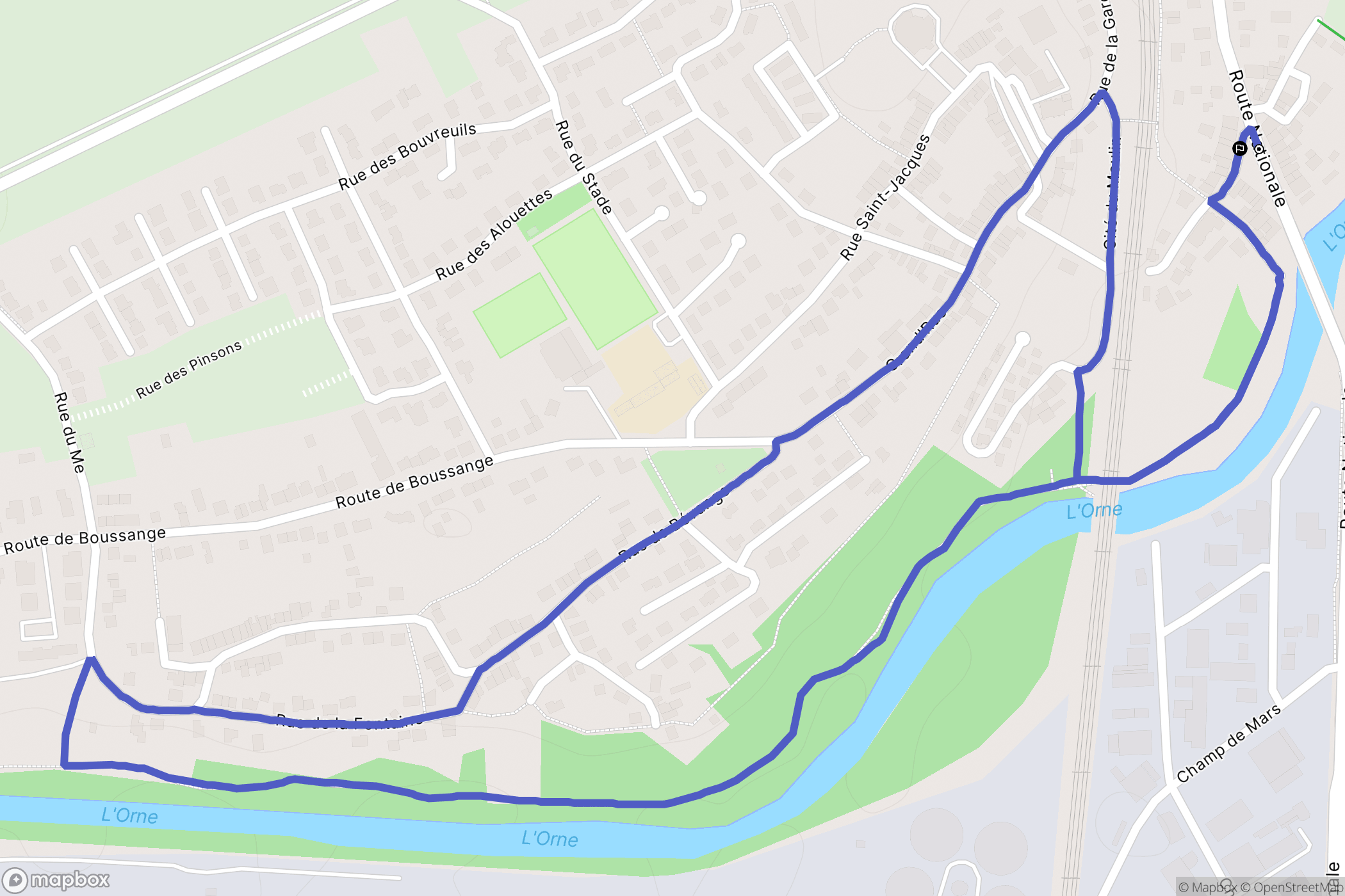 Richemont : carte du parcours de randonnée - France