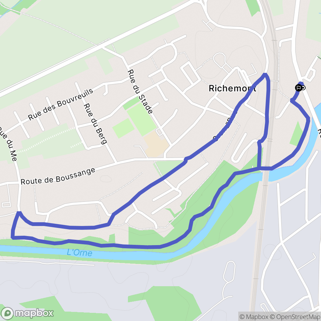 Richemont : carte du parcours de randonnée - France
