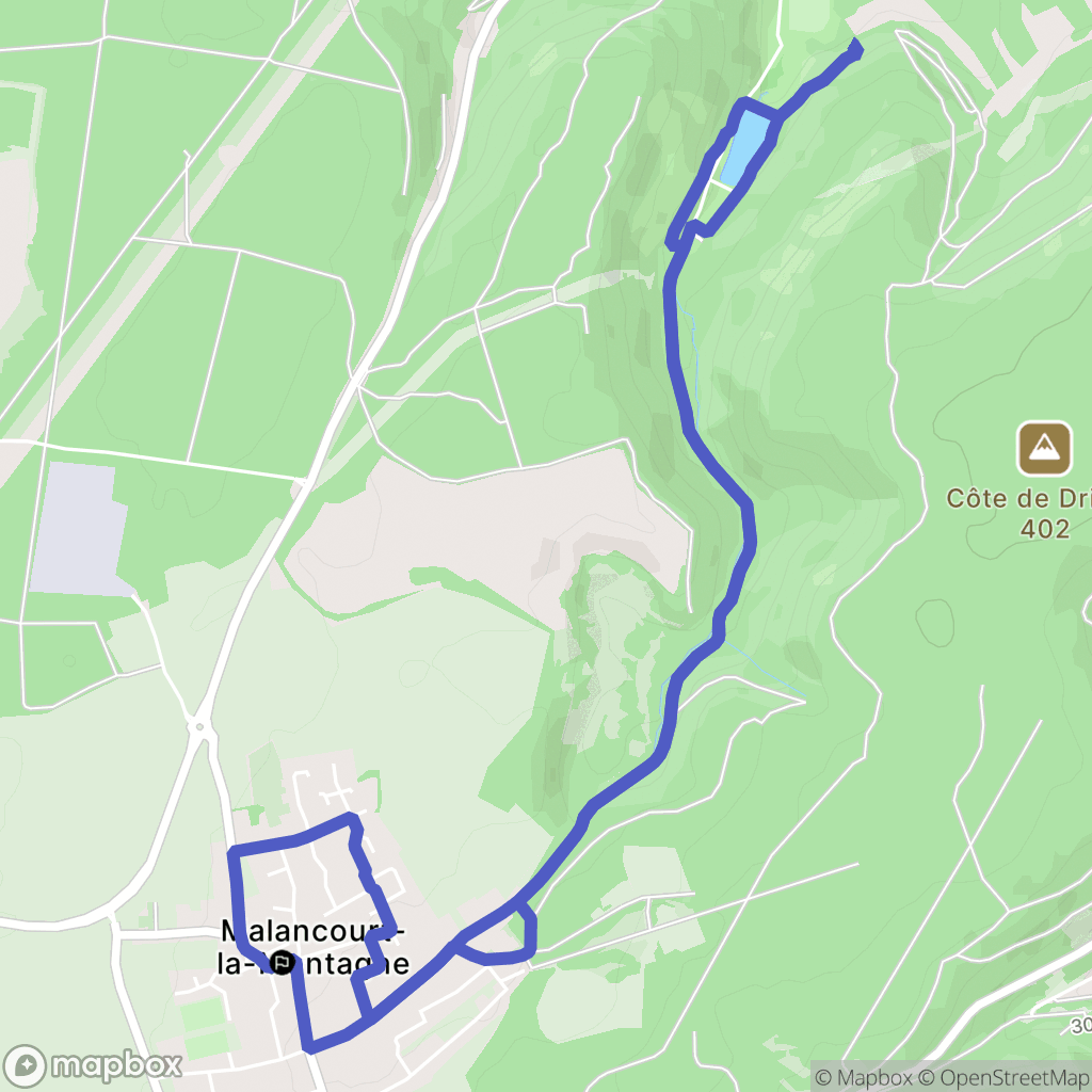Amnéville : carte du parcours de randonnée - France