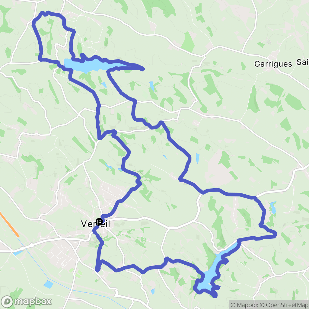 Verfeil : carte du parcours de randonnée - France