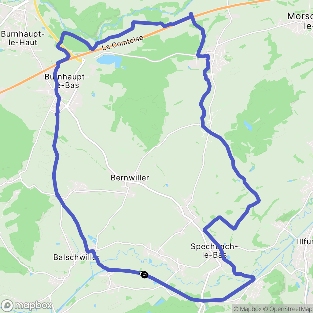 Saint-Bernard : carte du parcours de randonnée - France