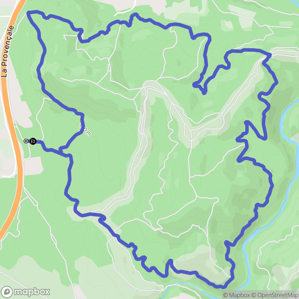 Les Arcs : carte du parcours de randonnée - France