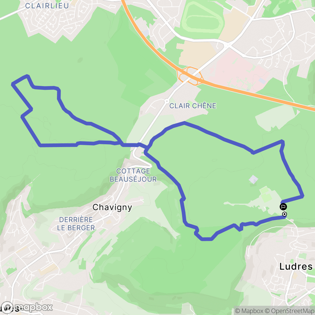 Ludres : carte du parcours de randonnée - France