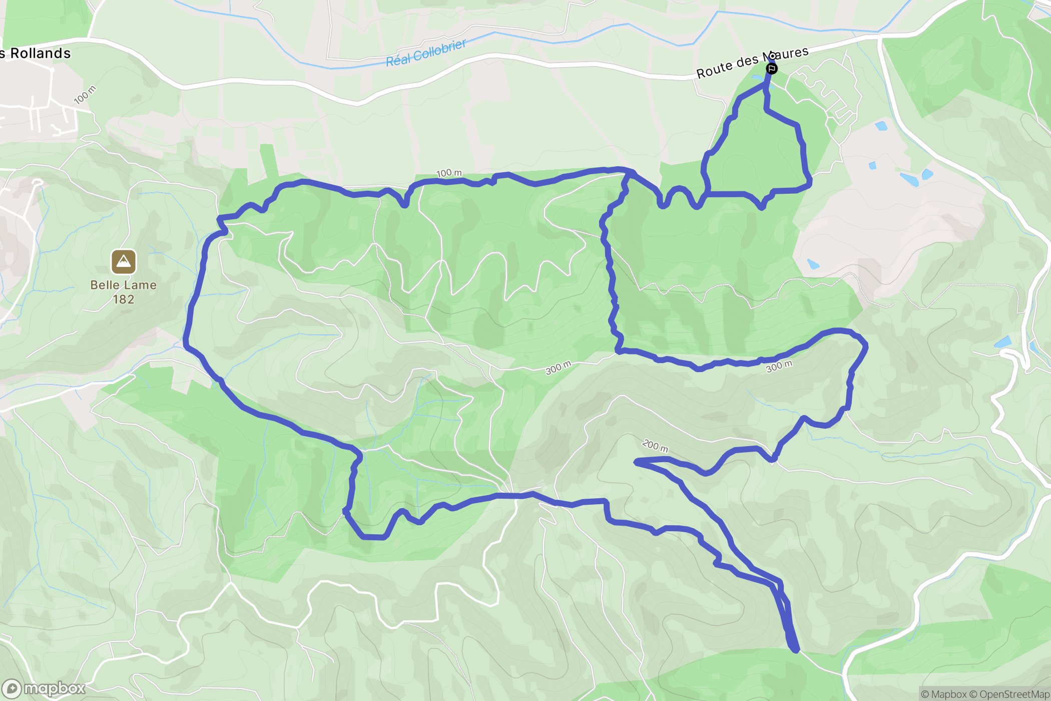 Pierrefeu-du-Var : carte du parcours de randonnée - France