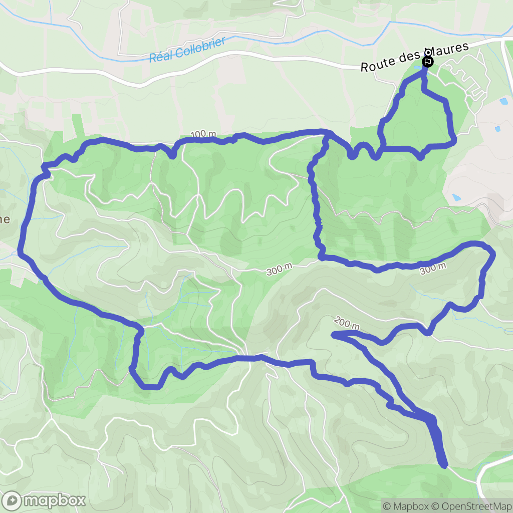 Pierrefeu-du-Var : carte du parcours de randonnée - France