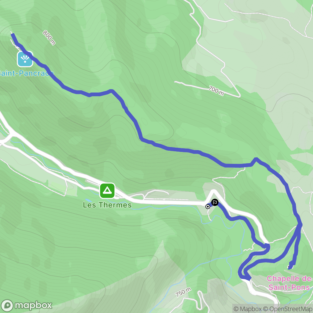Digne-les-Bains : carte du parcours de randonnée - France