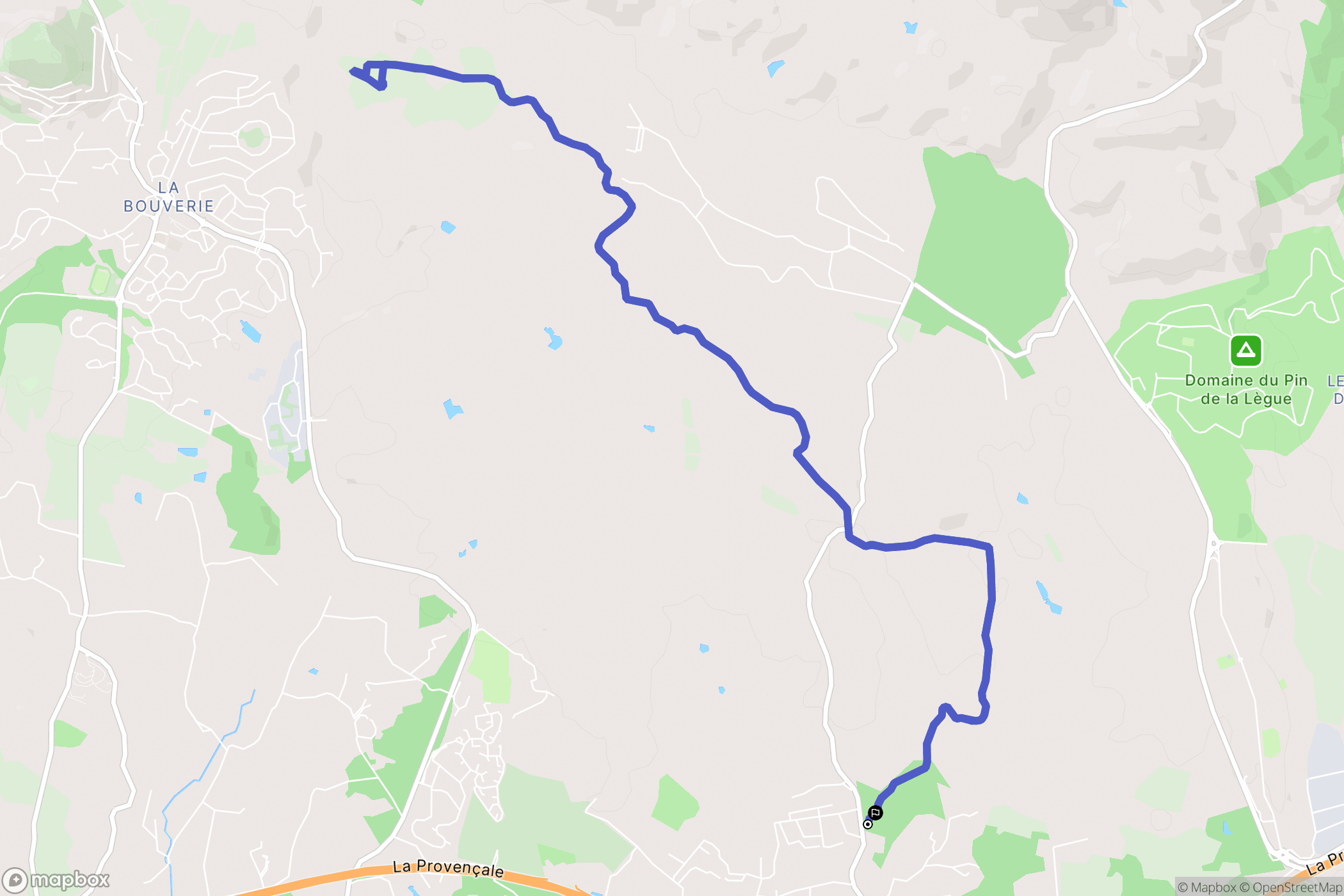 Puget-sur-Argens : carte du parcours de randonnée - France