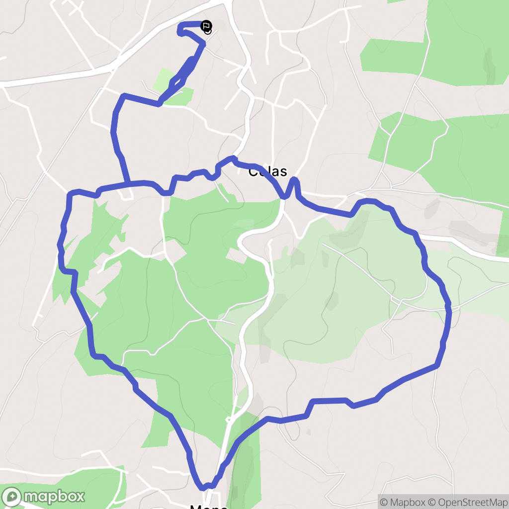 Mons : carte du parcours de randonnée - France