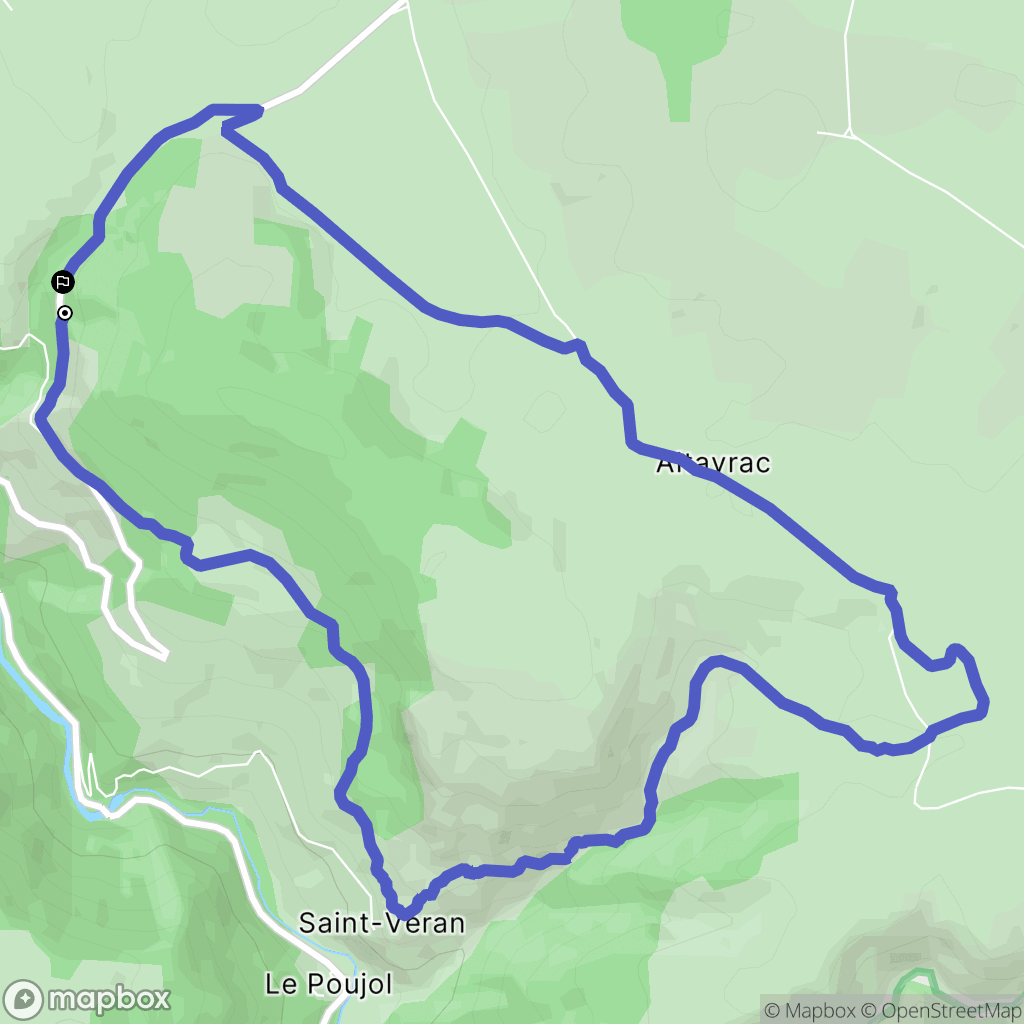 Saint-André-de-Vézines : carte du parcours de randonnée - France