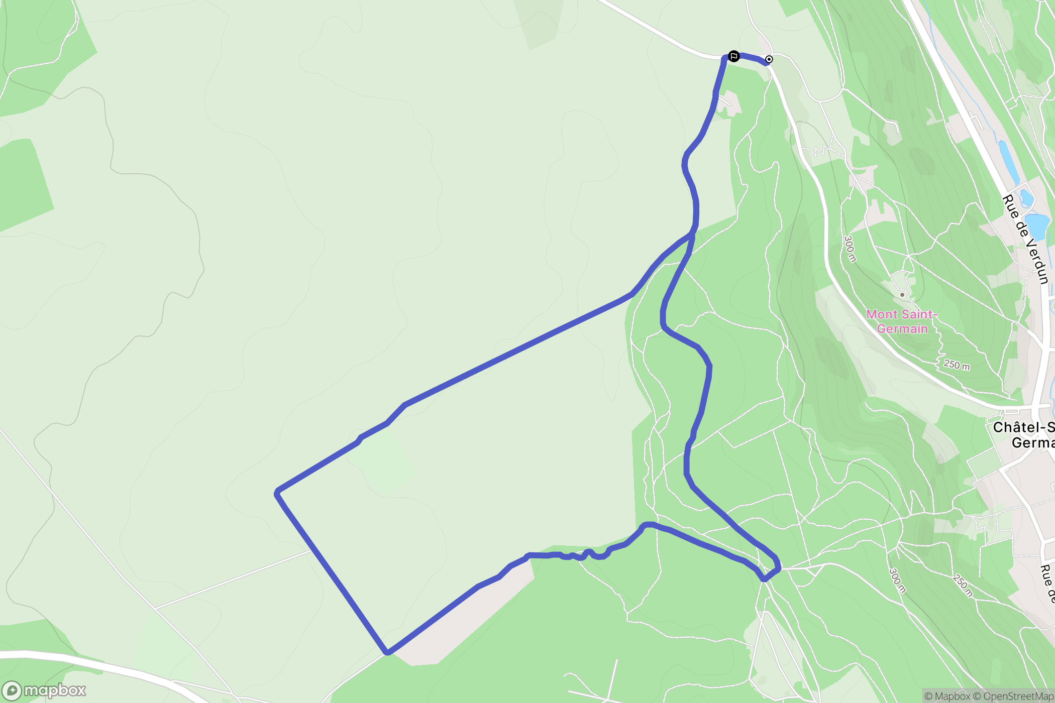 Châtel-Saint-Germain : carte du parcours de randonnée - France
