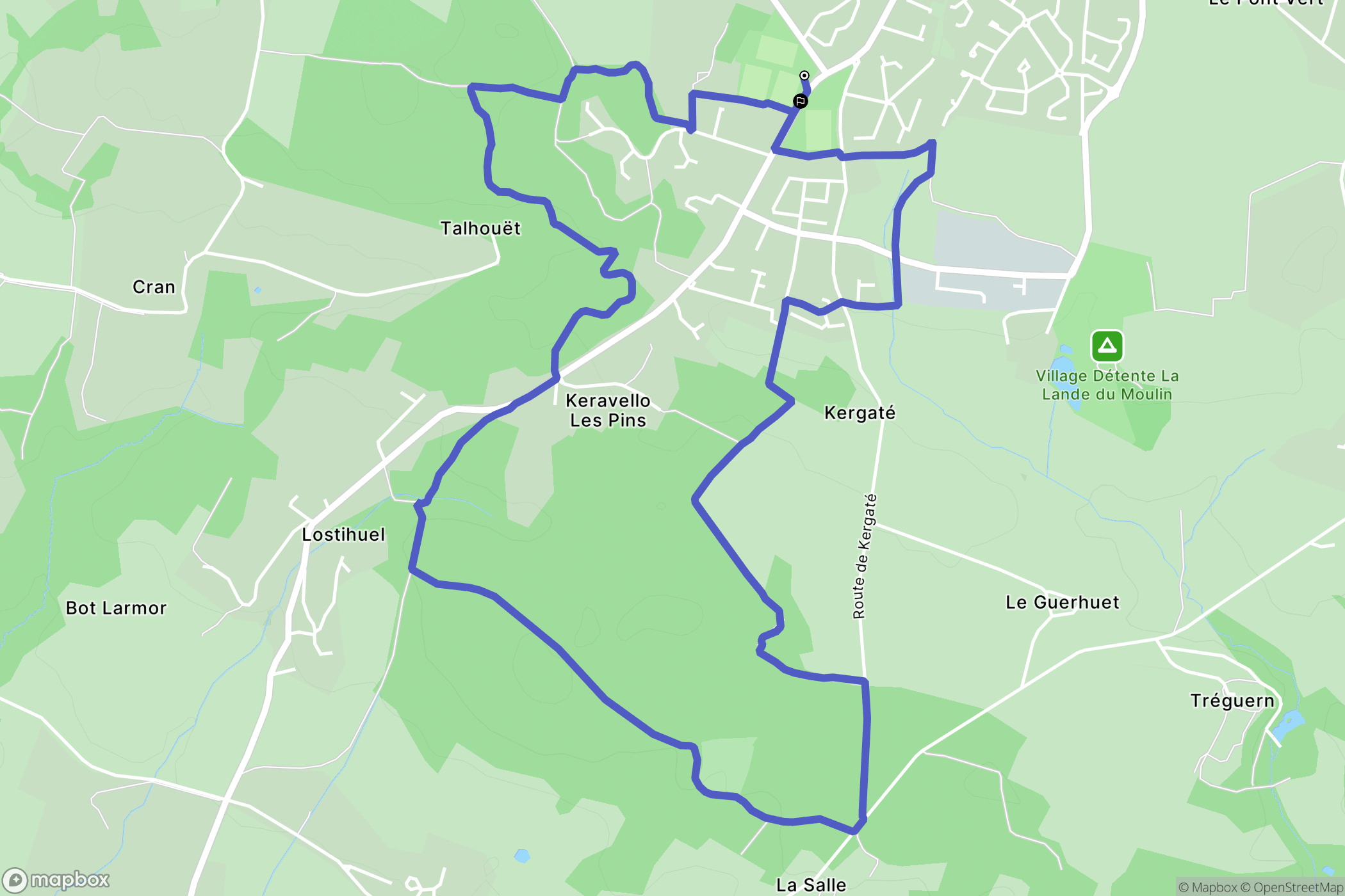 Sulniac : carte du parcours de randonnée - France