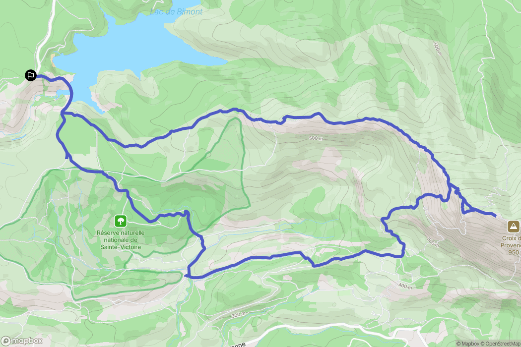 Saint-Marc-Jaumegarde : carte du parcours de randonnée - France