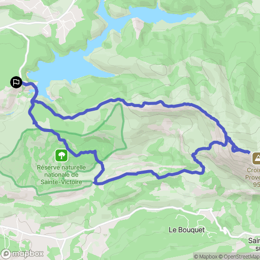 Saint-Marc-Jaumegarde : carte du parcours de randonnée - France