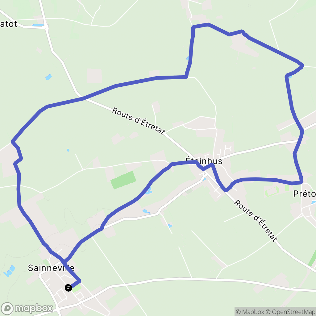 Sainneville : carte du parcours de randonnée - France