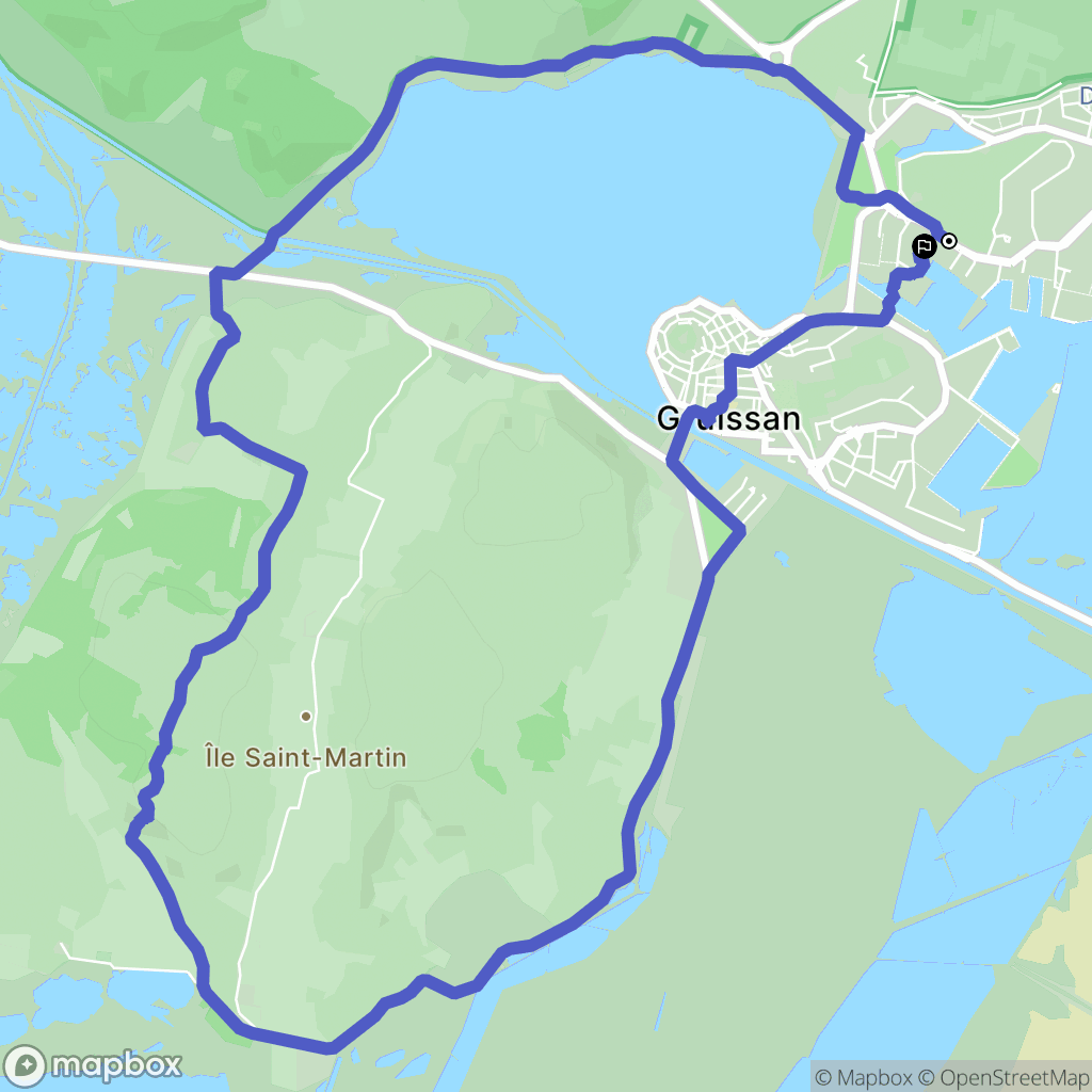 Gruissan : carte du parcours de randonnée - France
