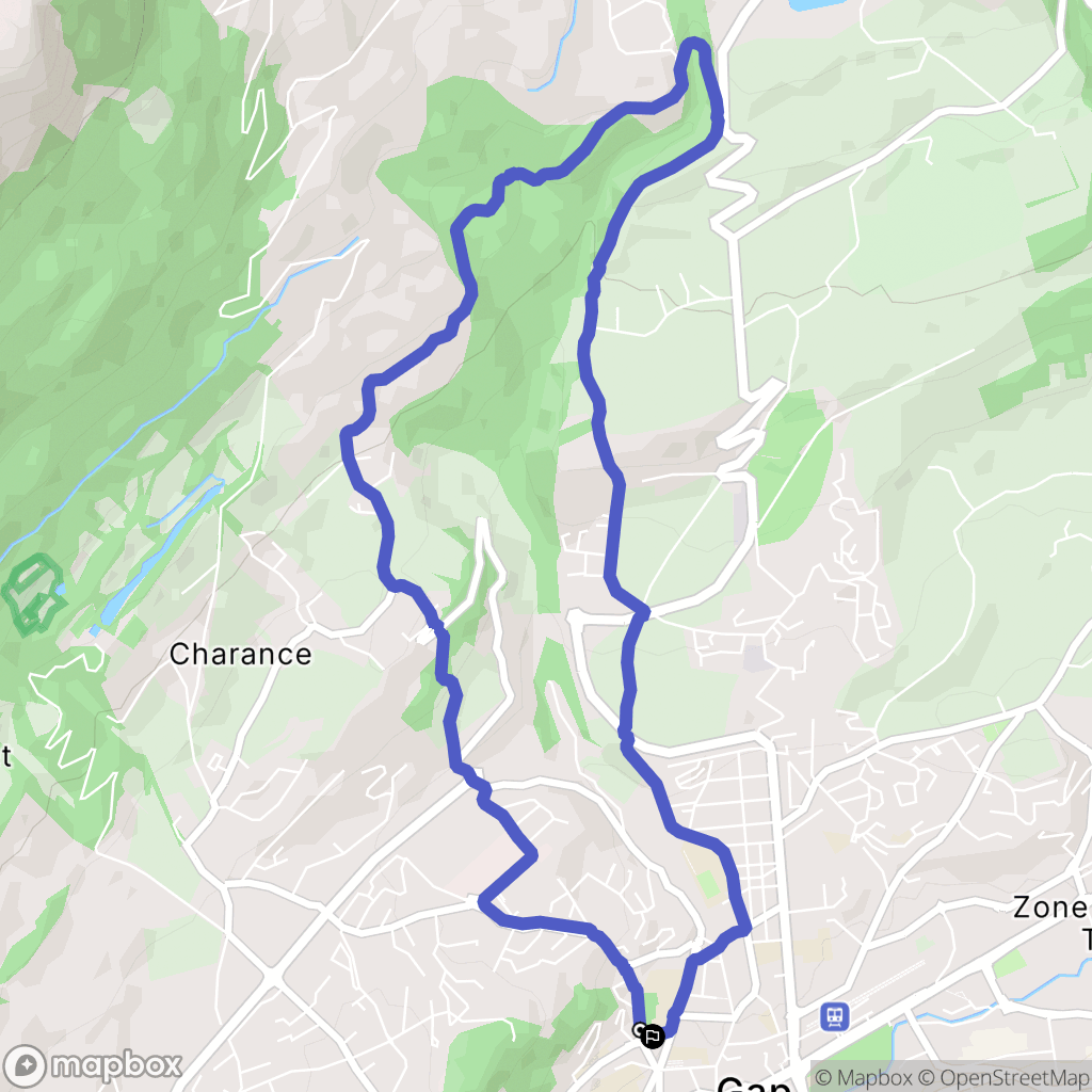 Gap : carte du parcours de randonnée - France