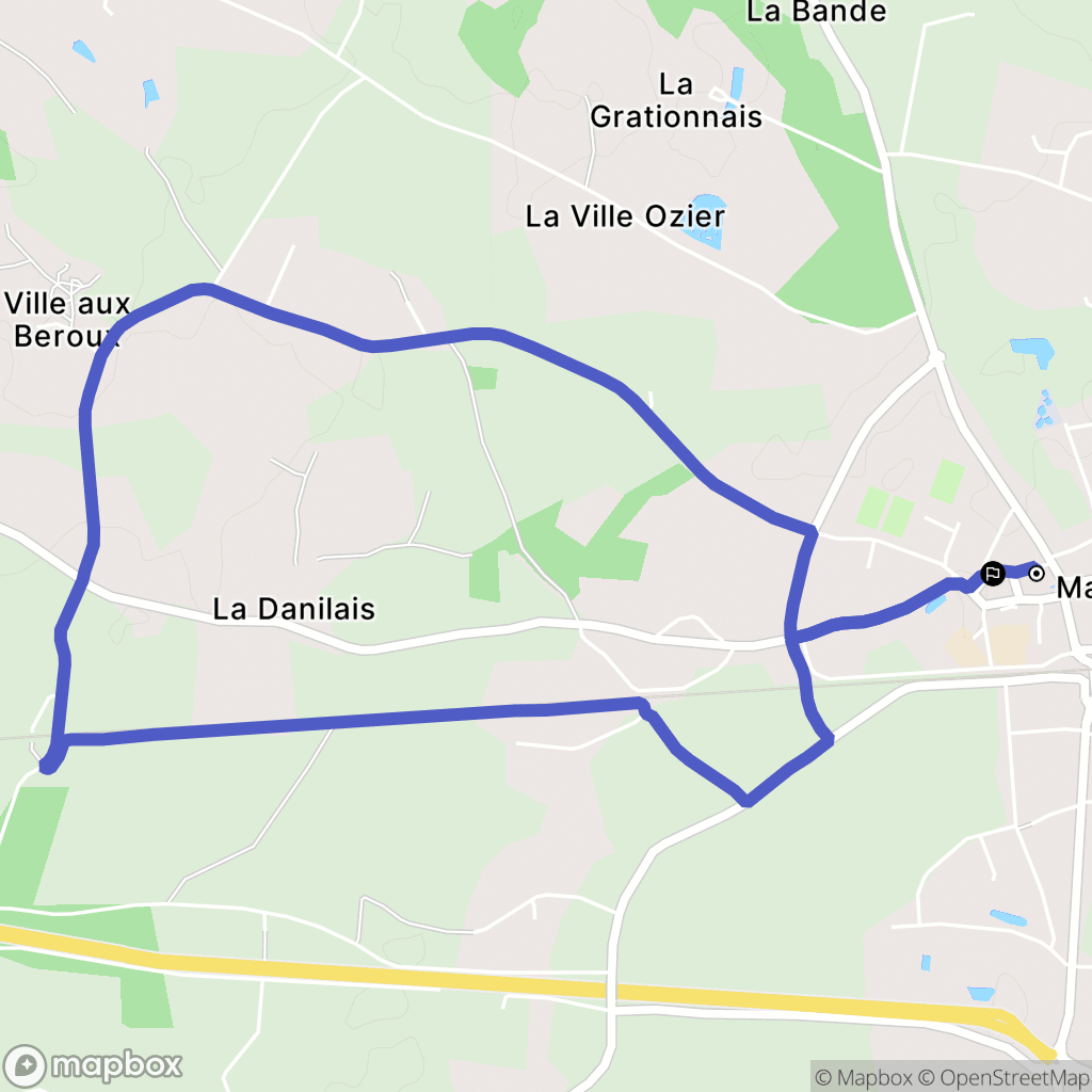 Malansac : carte du parcours de randonnée - France