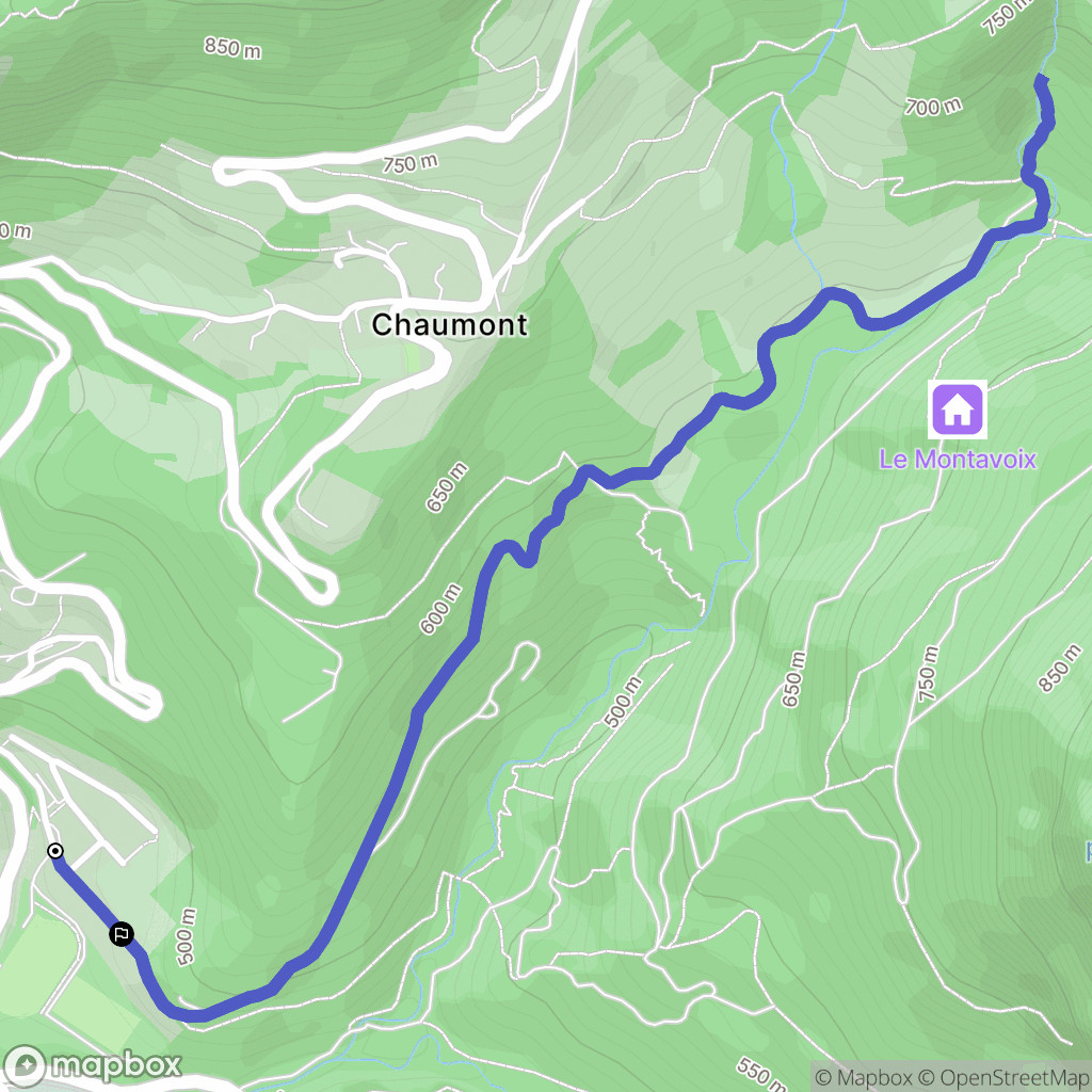 Saint-Claude : carte du parcours de randonnée - France