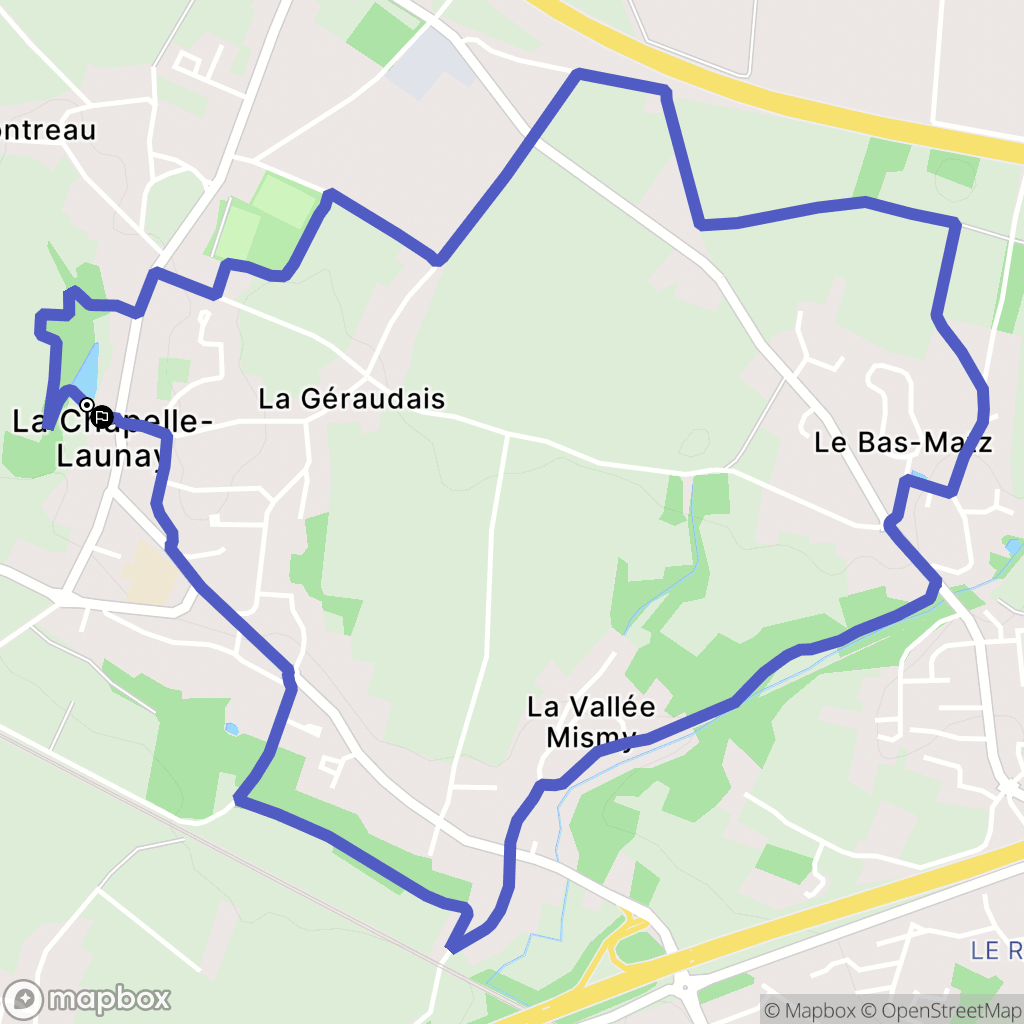 La Chapelle-Launay : carte du parcours de randonnée - France