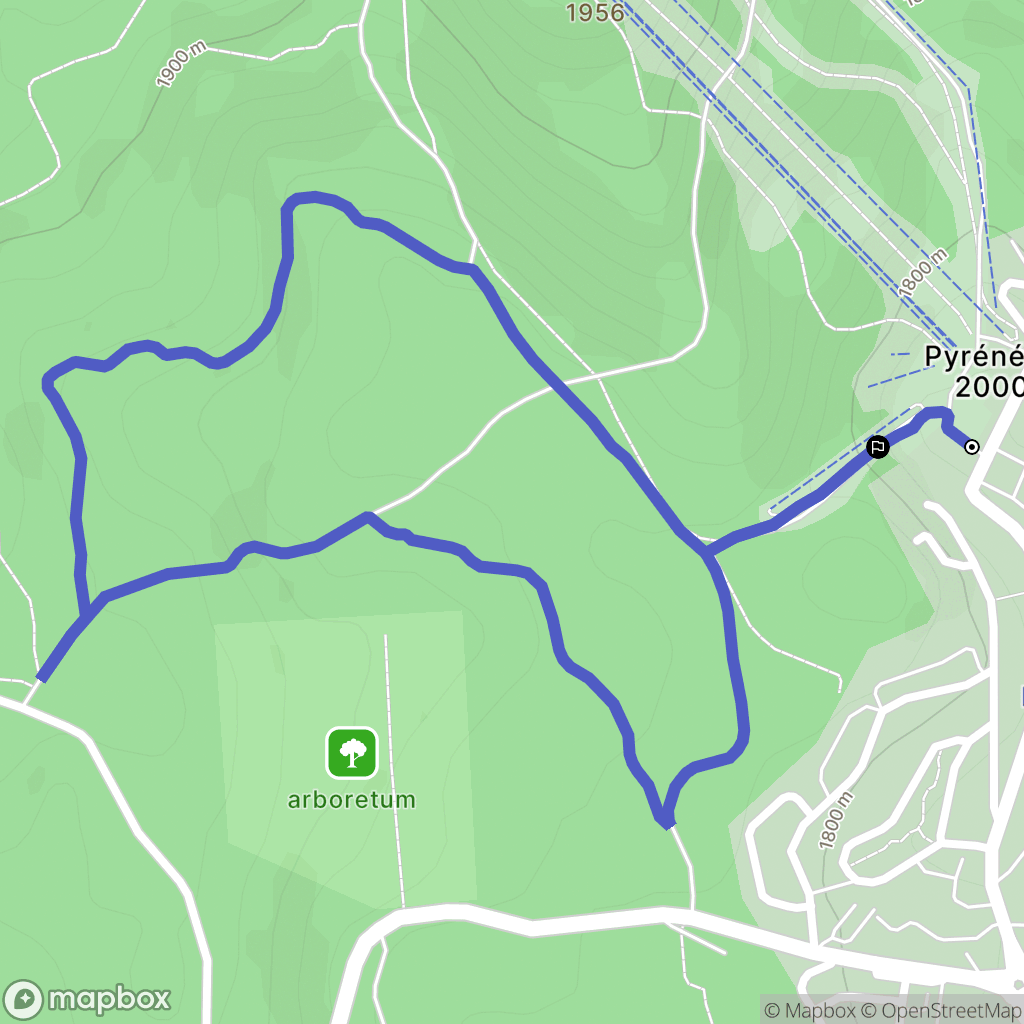 Bolquère : carte du parcours de randonnée - France