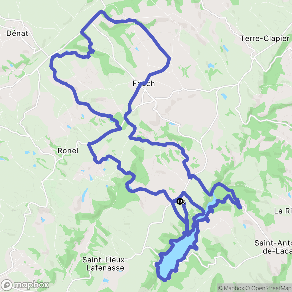 Terre-de-Bancalié : carte du parcours de randonnée - France