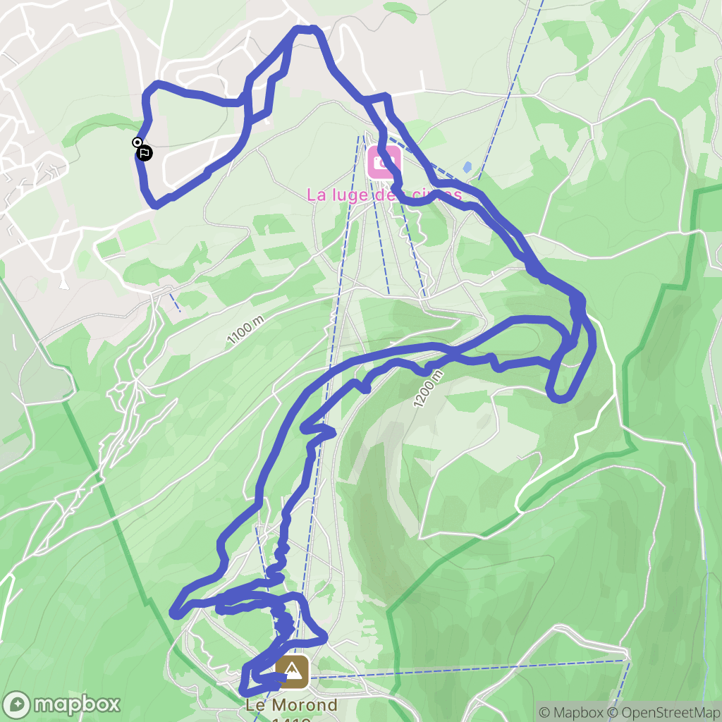 Métabief : carte du parcours de randonnée - France