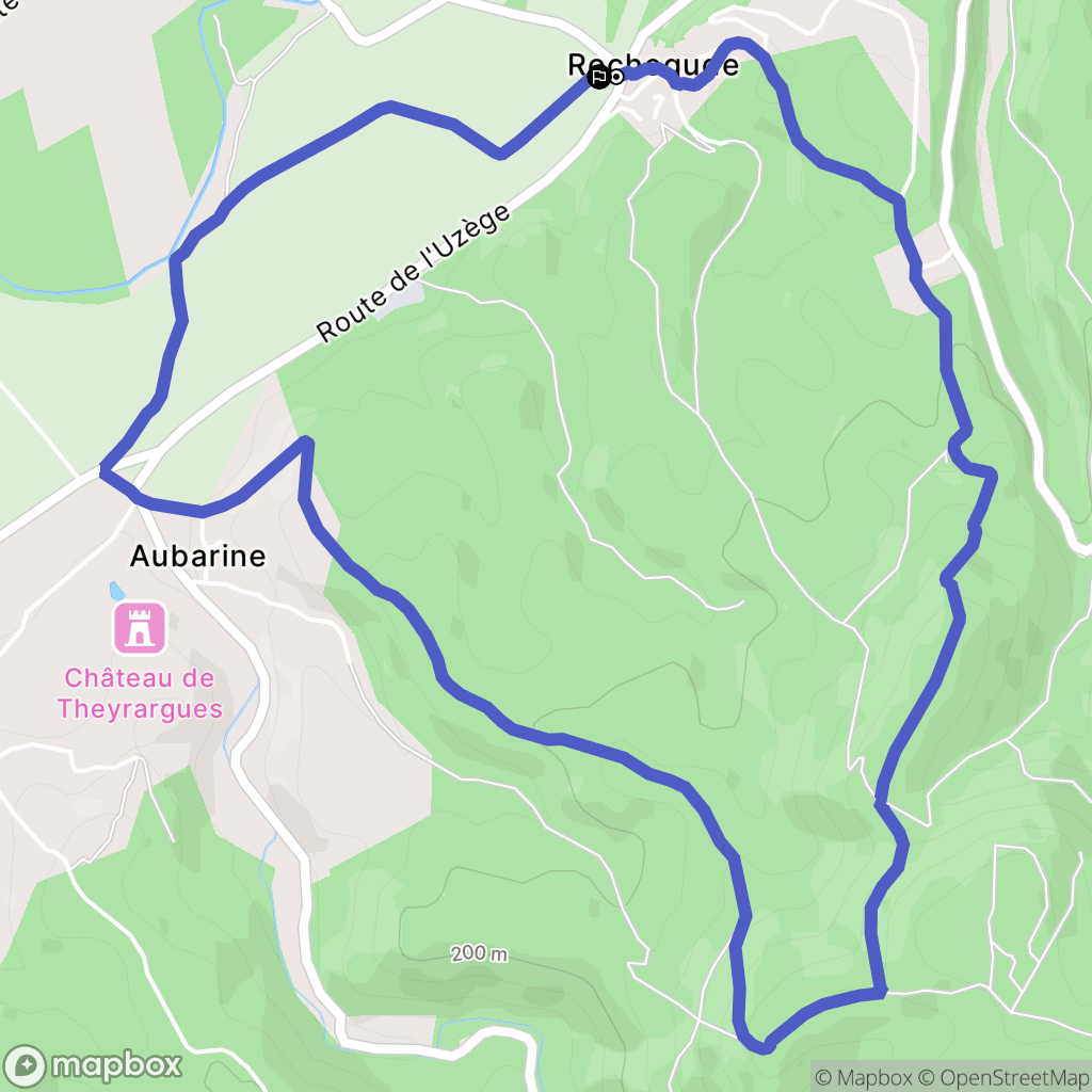 Rochegude : carte du parcours de randonnée - France