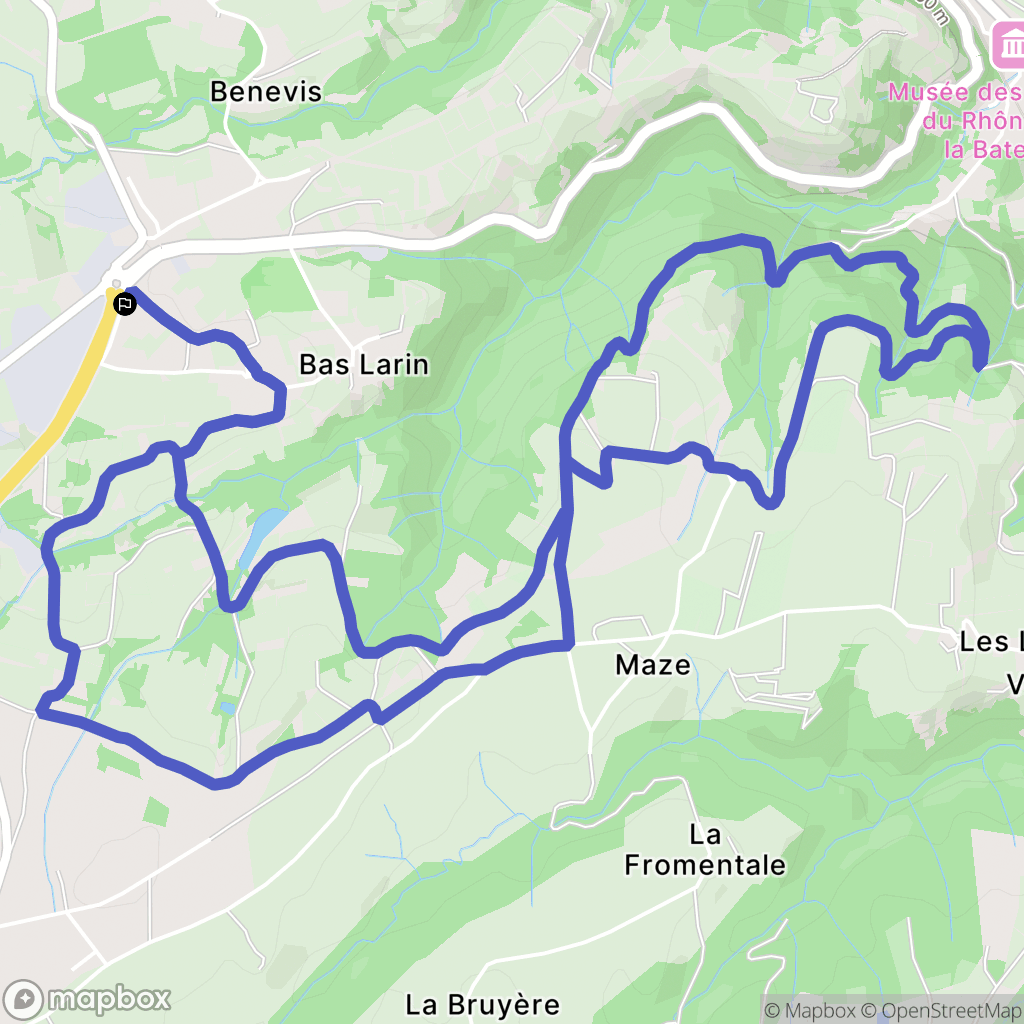 Felines : carte du parcours de randonnée - France