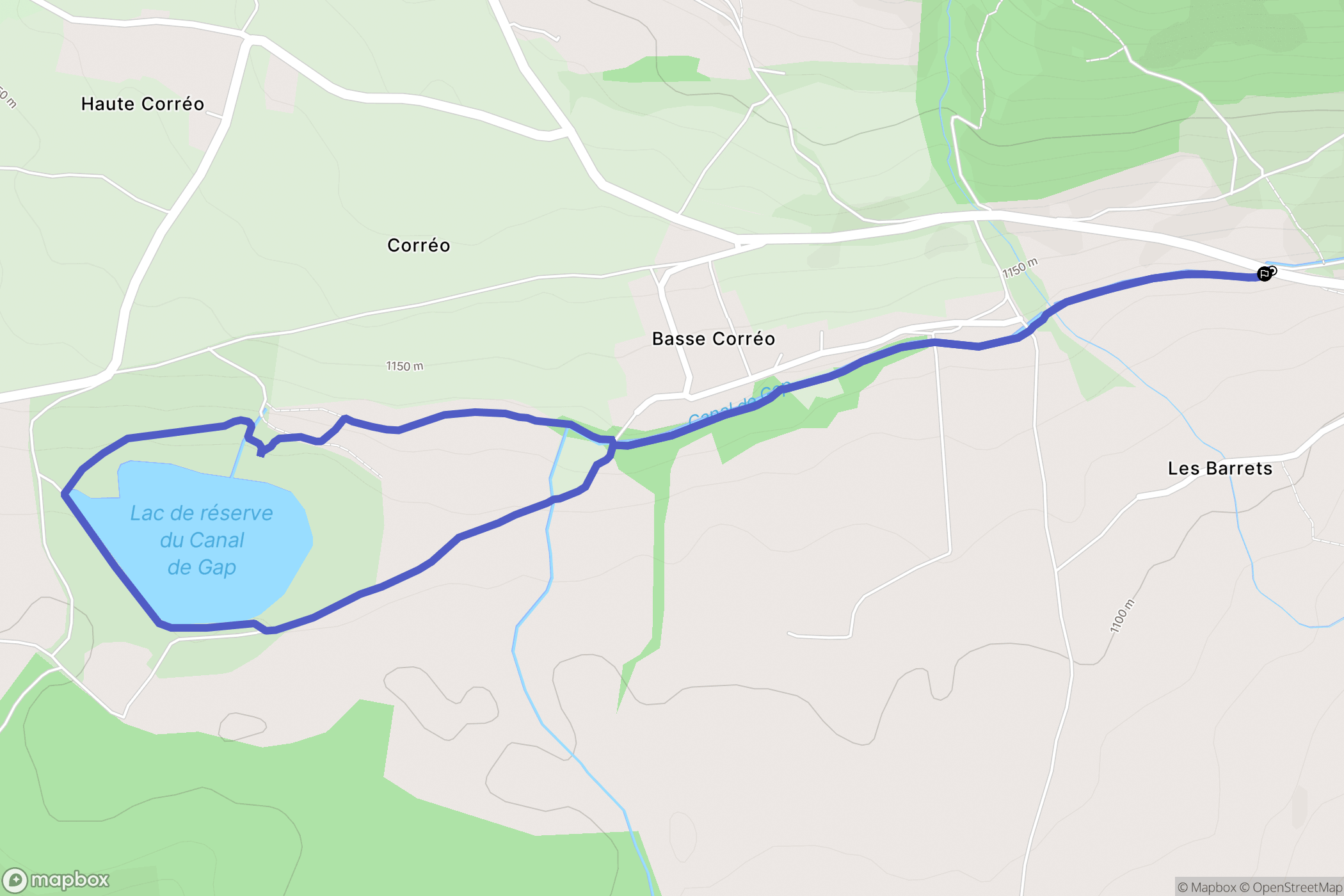 Gap : carte du parcours de randonnée - France