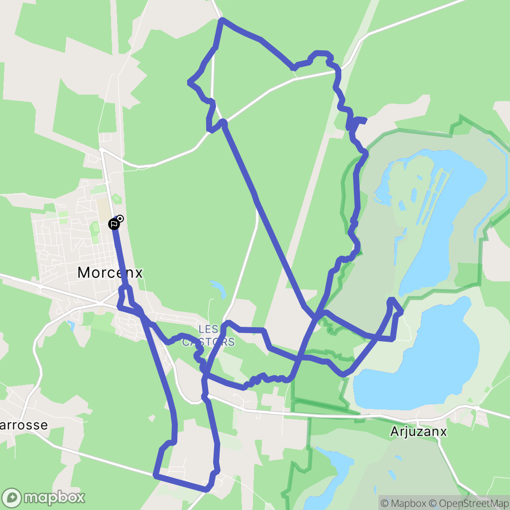 Morcenx-la-Nouvelle : carte du parcours de randonnée - France