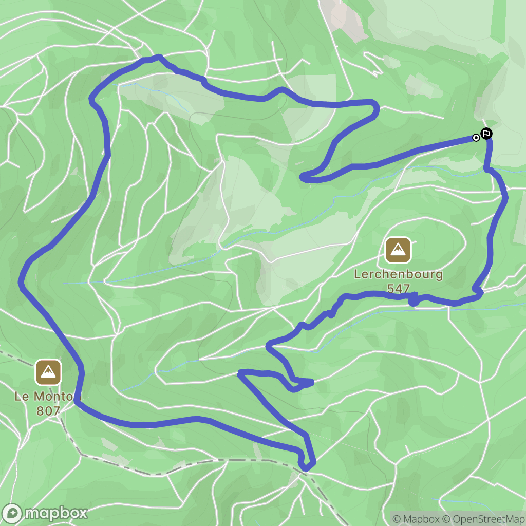 Masevaux-Niederbruck : carte du parcours de randonnée - France