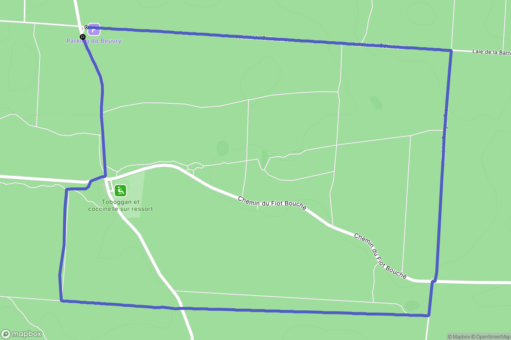 Marchiennes : carte du parcours de randonnée - France