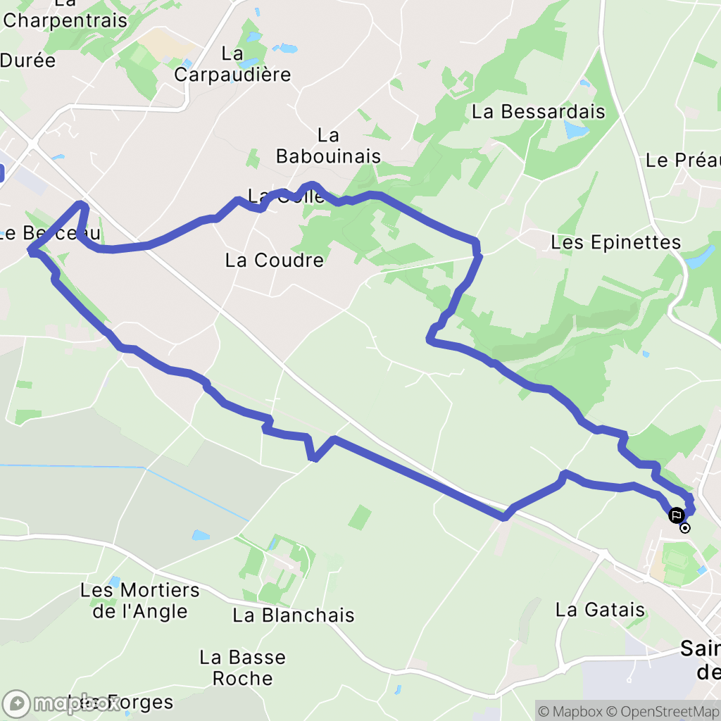 Saint-Étienne-de-Montluc : carte du parcours de randonnée - France