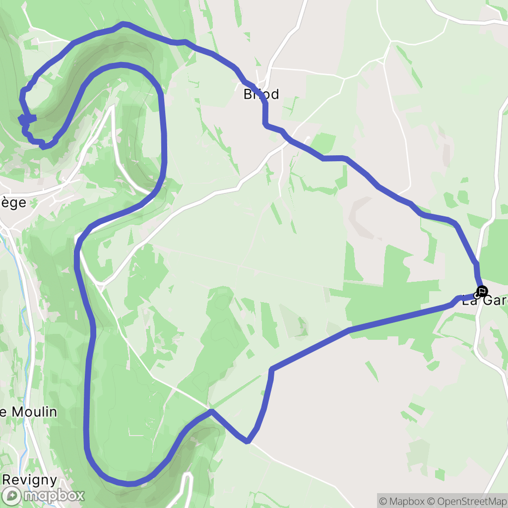 Publy : carte du parcours de randonnée - France