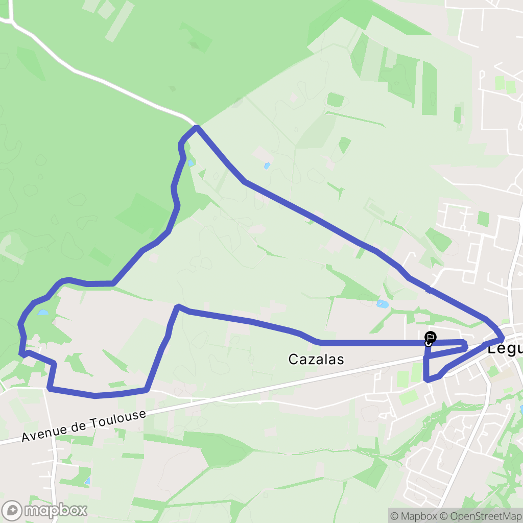 Léguevin : carte du parcours de randonnée - France