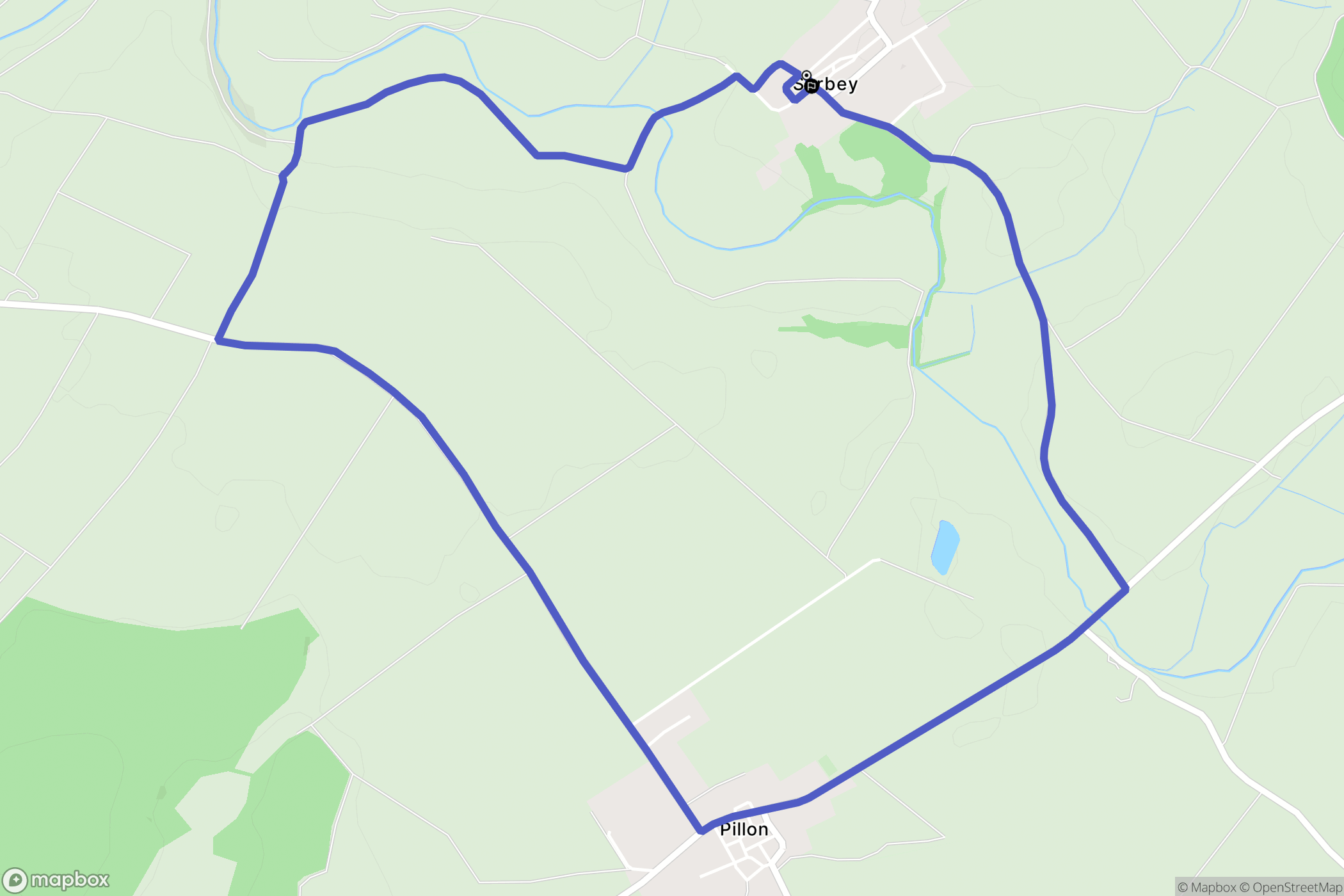 Sorbey : carte du parcours de randonnée - France