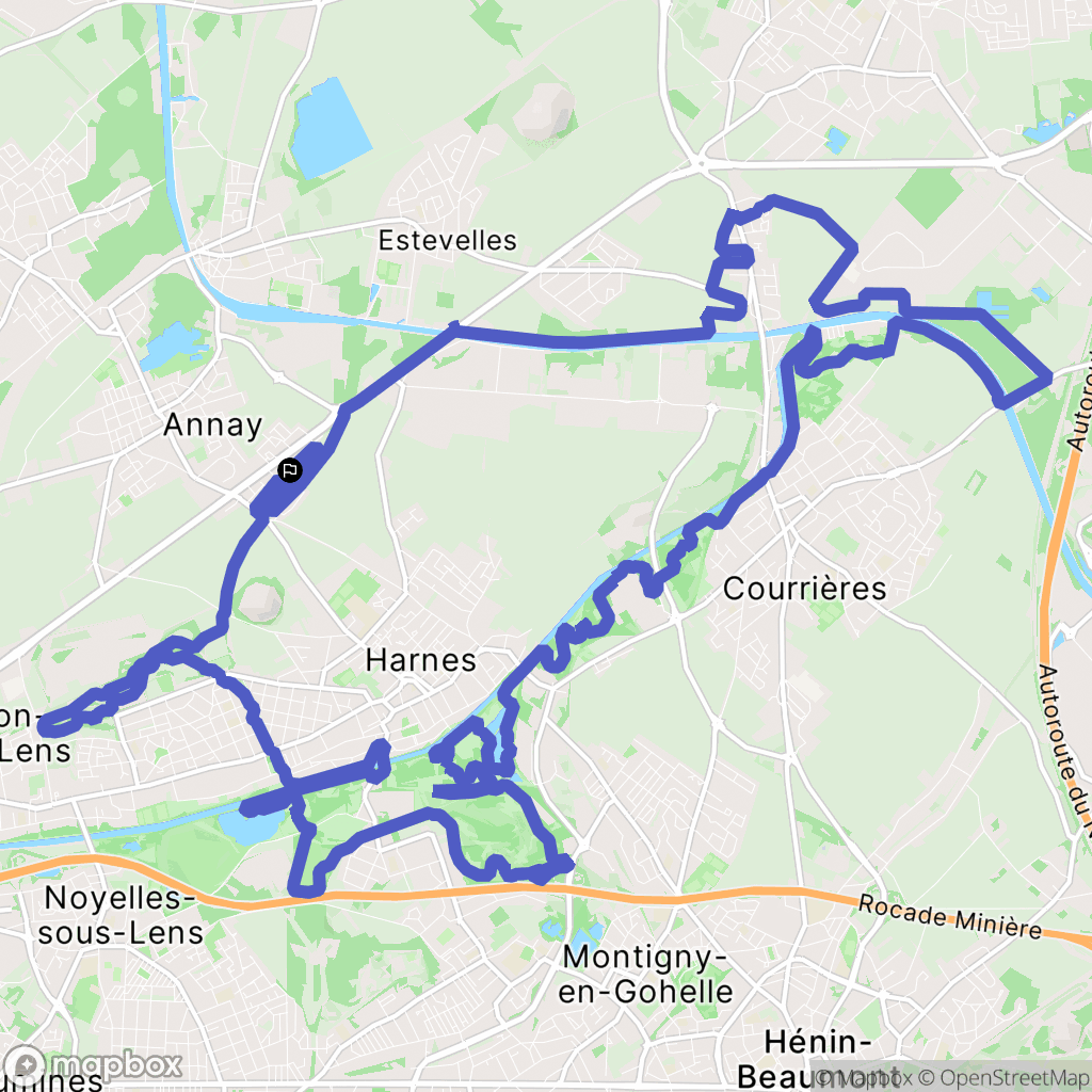 Annay : carte du parcours de randonnée - France