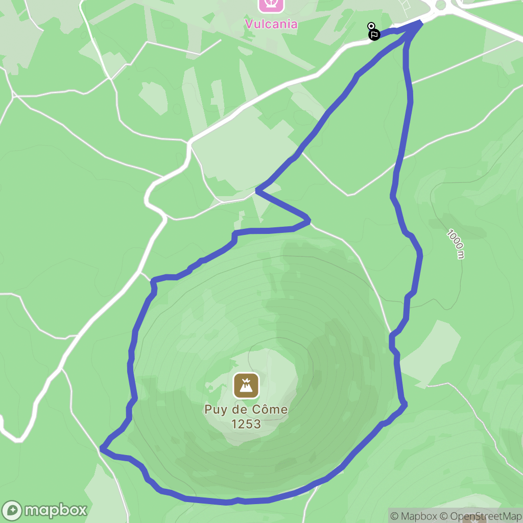 Saint-Ours : carte du parcours de randonnée - France