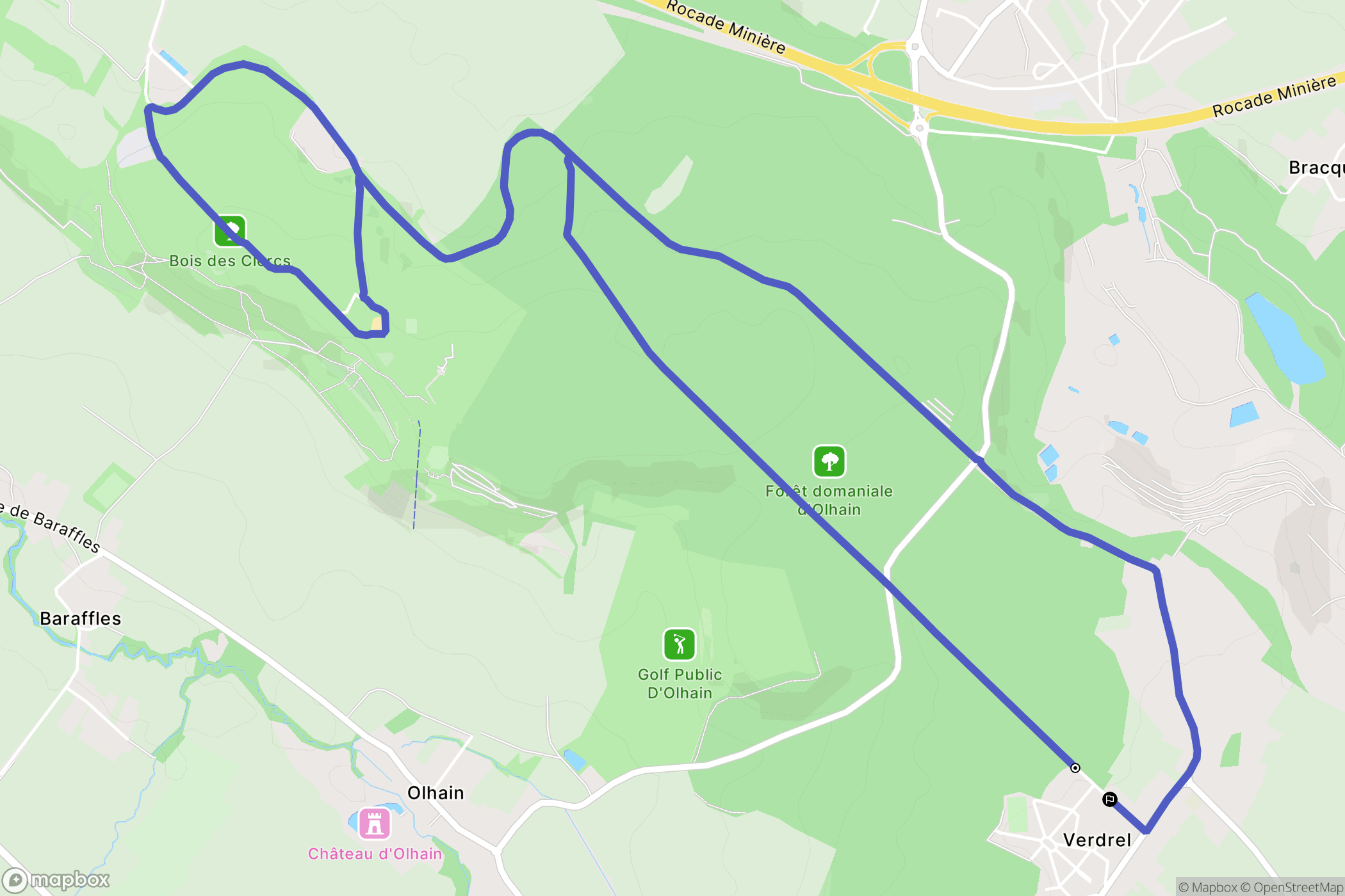 Fresnicourt-le-Dolmen : carte du parcours de randonnée - France