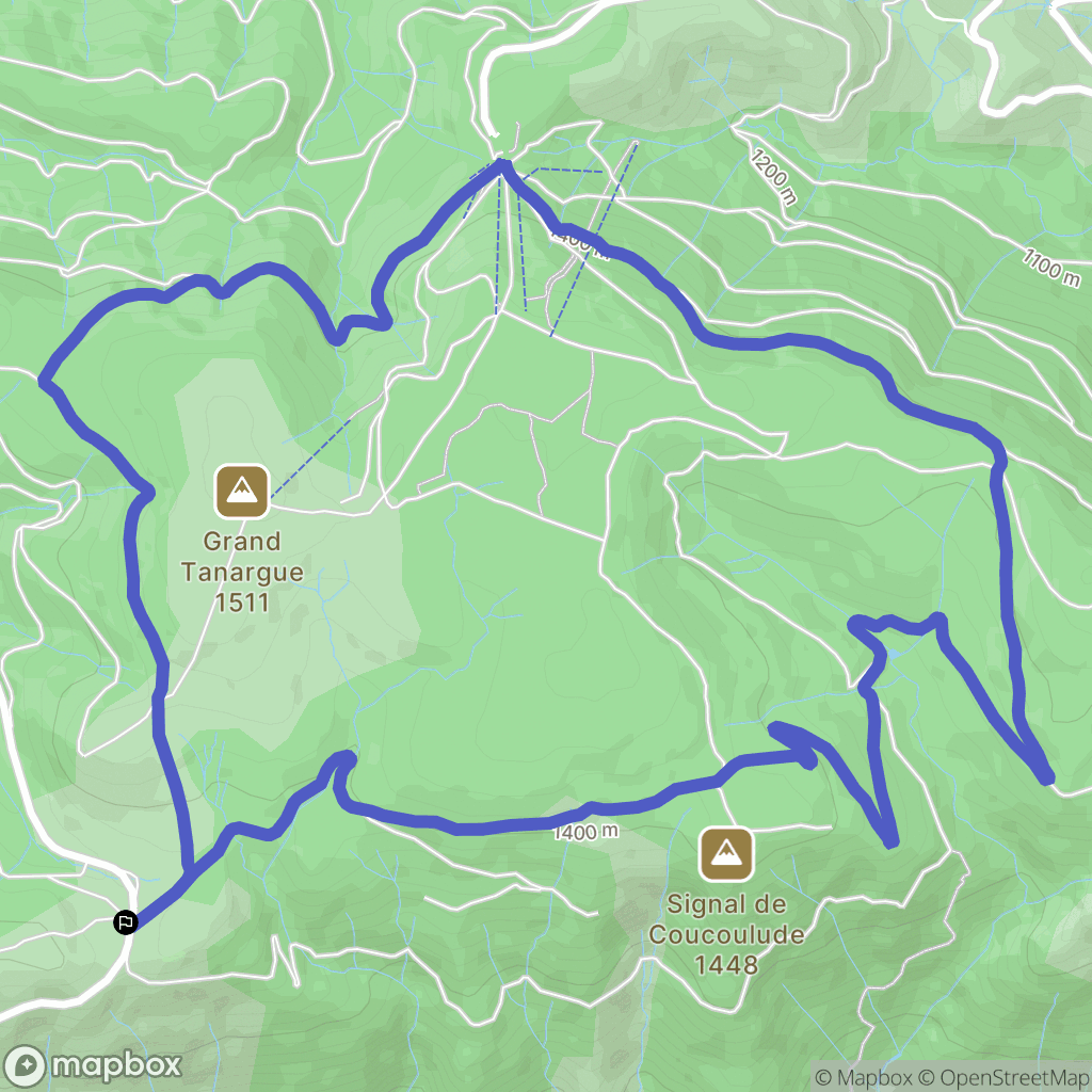 Borne : carte du parcours de randonnée - France