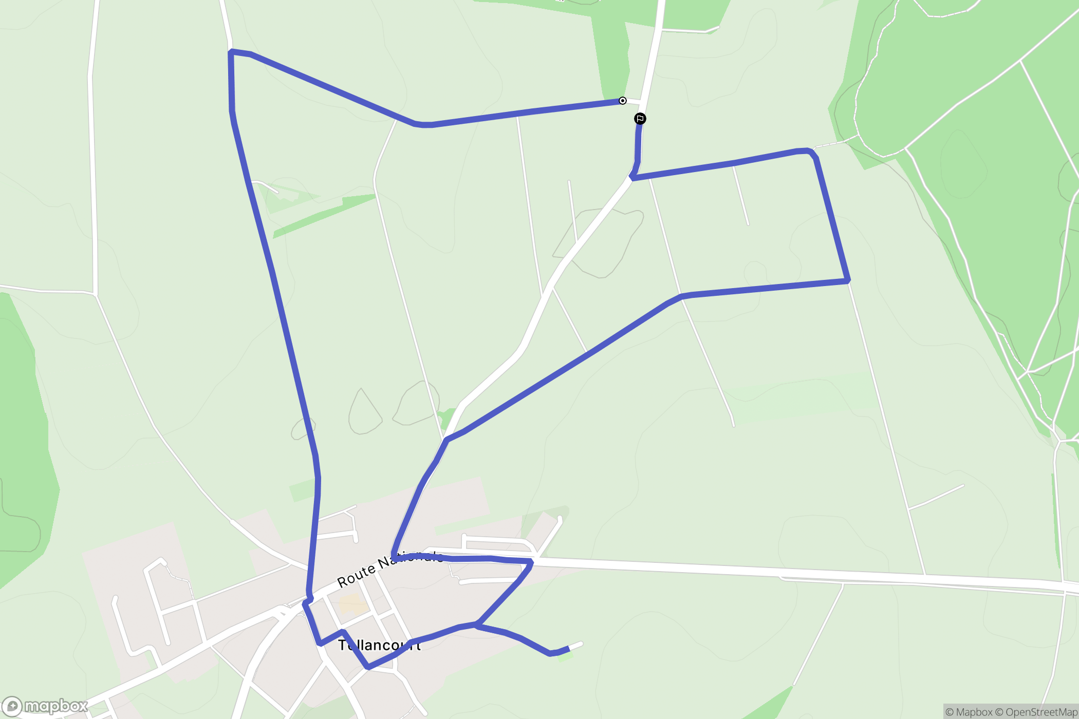 Saint-Pancré : carte du parcours de randonnée - France