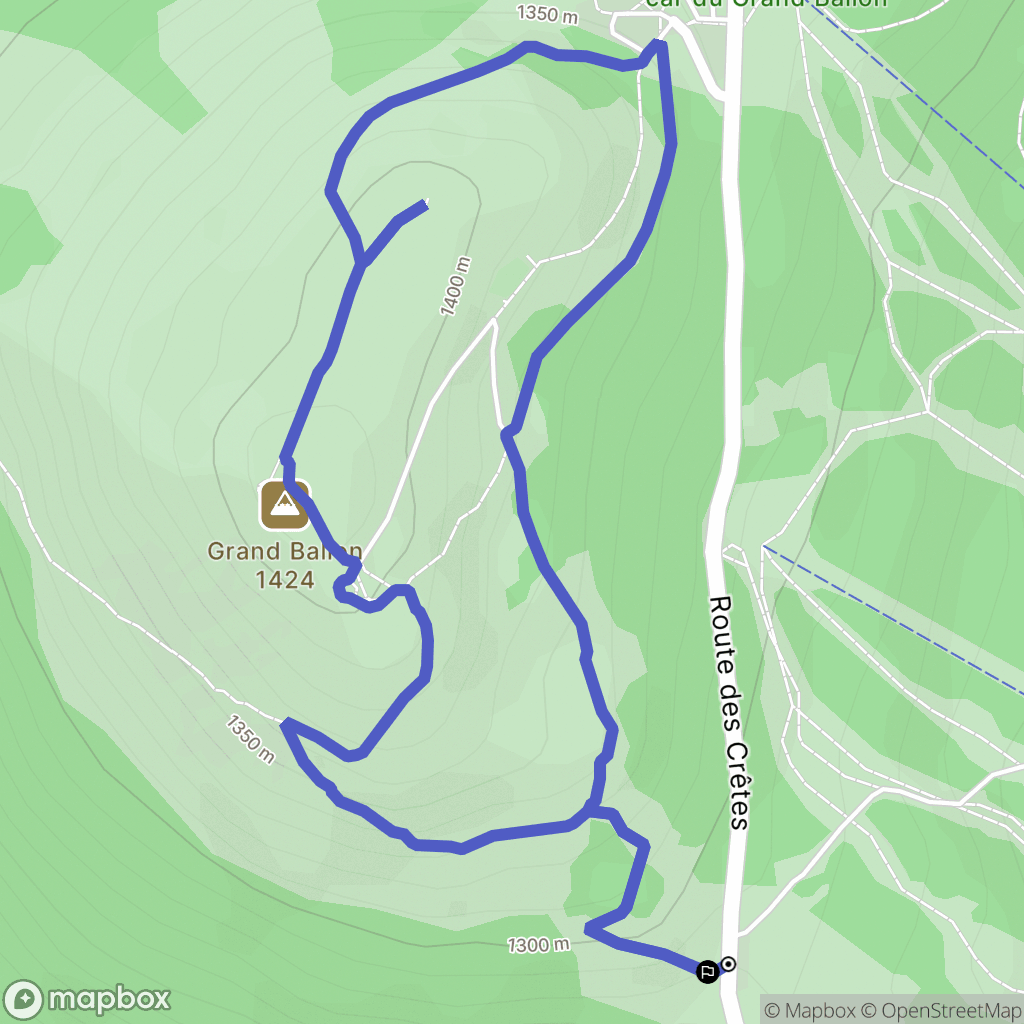 Soultz-Haut-Rhin : carte du parcours de randonnée - France
