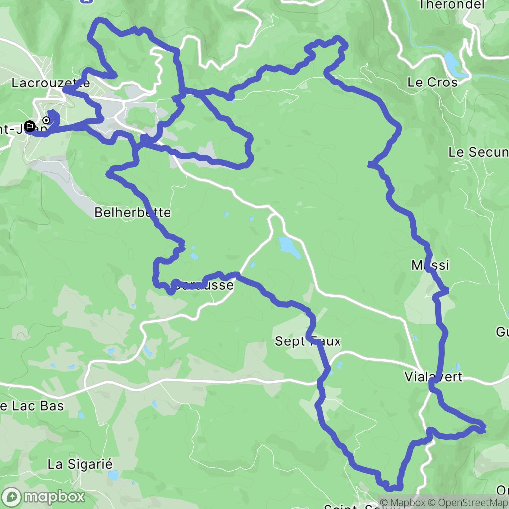 Lacrouzette : carte du parcours de randonnée - France